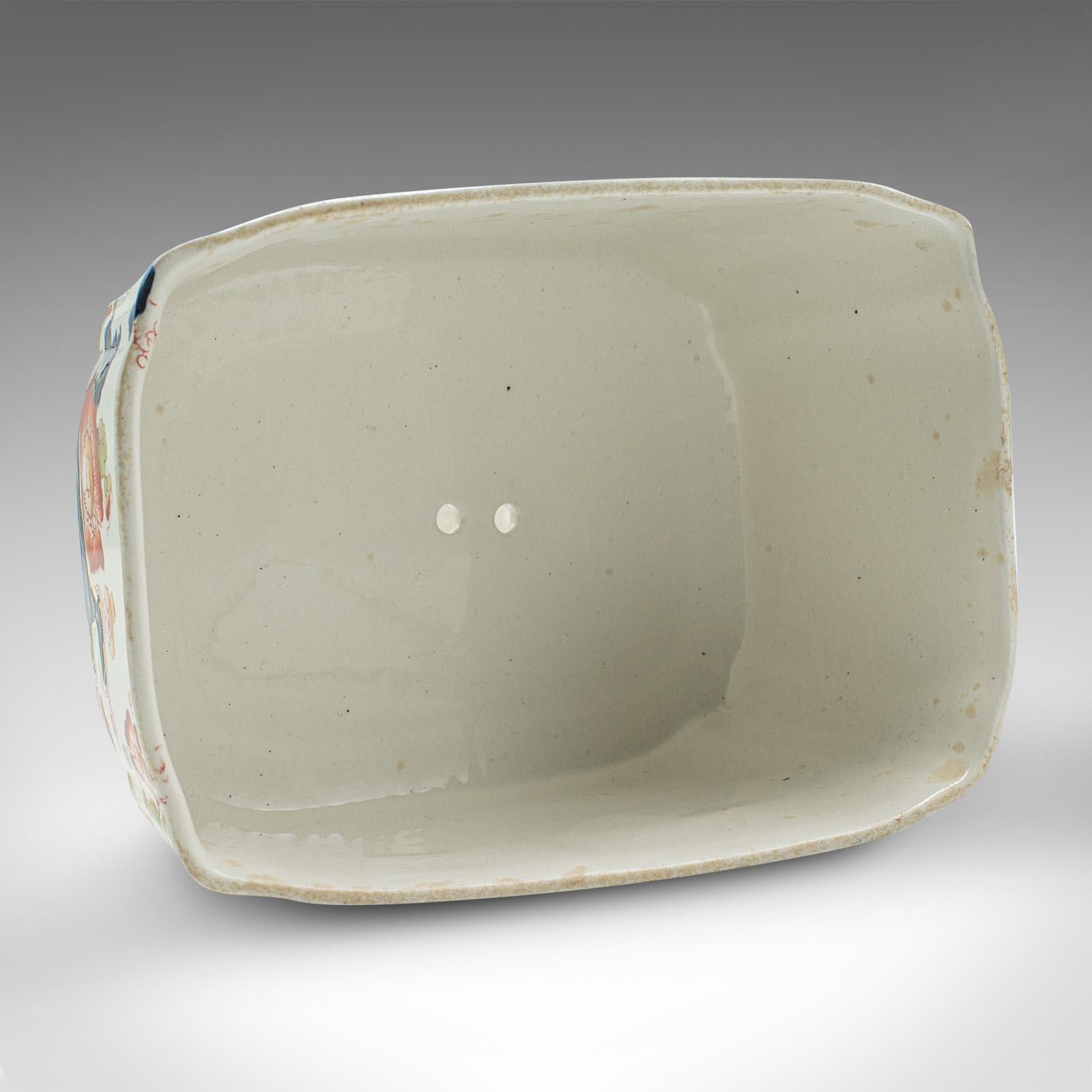 Antique Butter Dish, English, Ceramic Cheese Keeper, Country Kitchen, Circa 1920 For Sale 4
