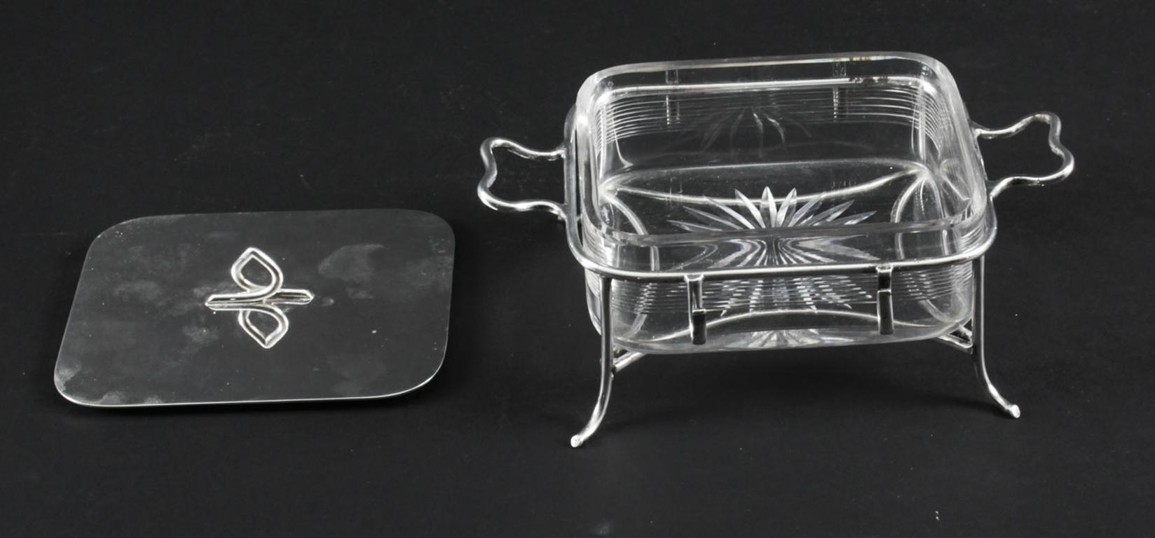 Silver Plate Antique Butter Sardine Dish Mappin & Webb, 19th Century