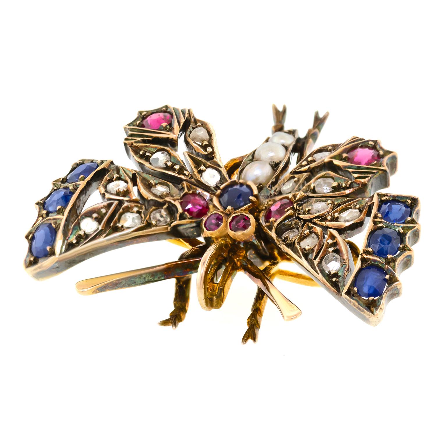 Antique Butterfly Brooch For Sale 4