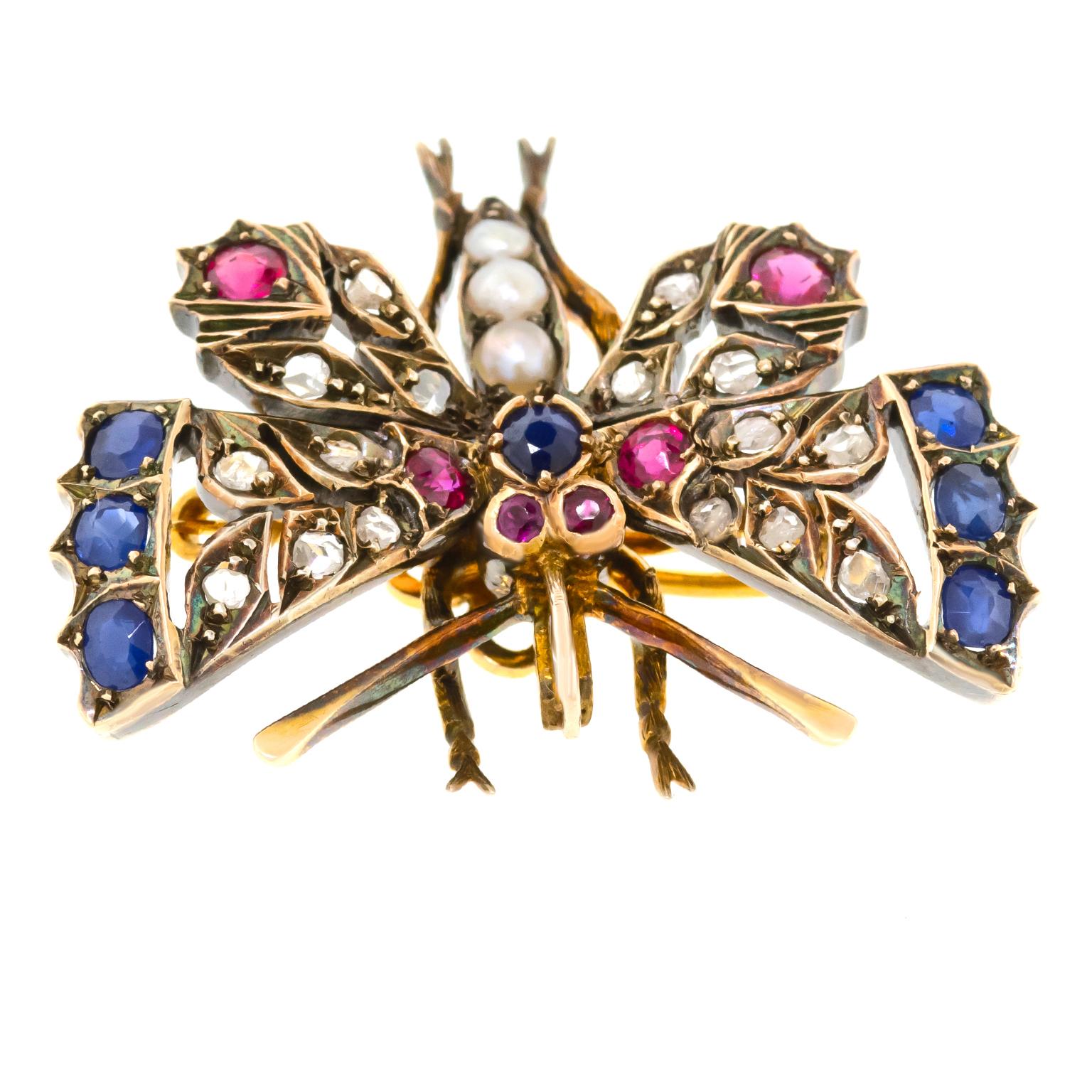 Antique Butterfly Brooch For Sale 5