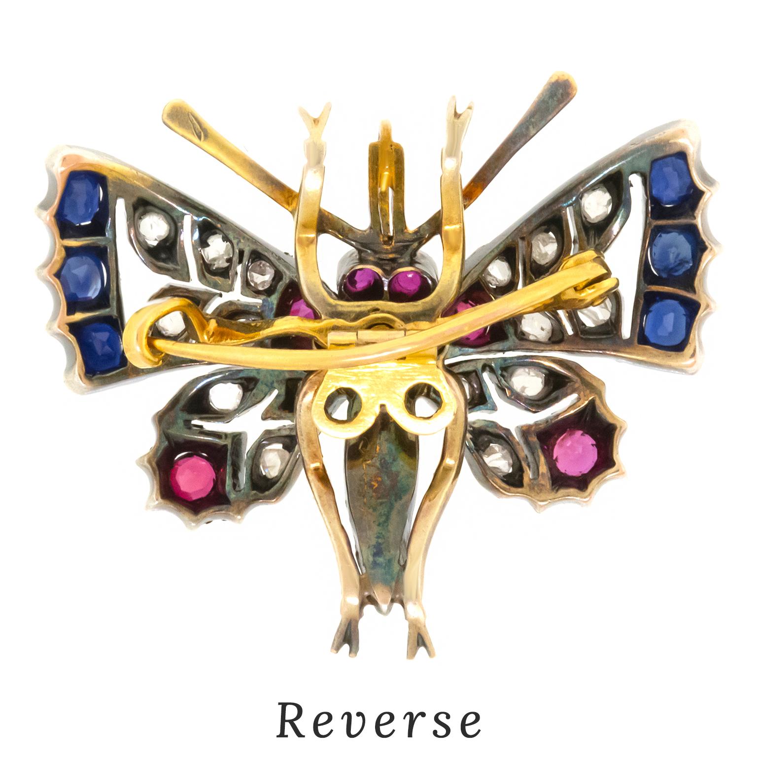 Antique Butterfly Brooch For Sale 3