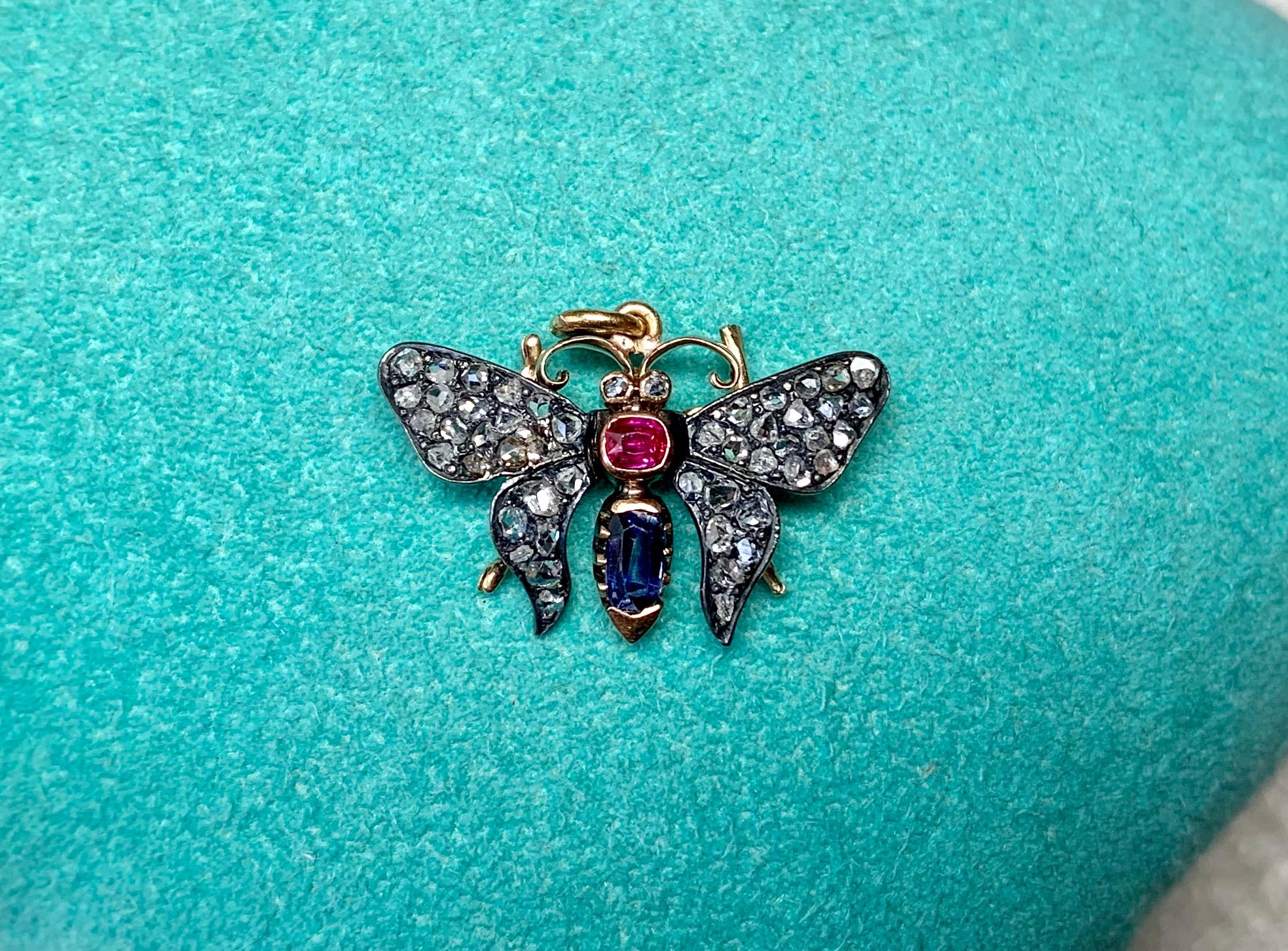 ruby butterfly necklace