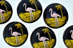 Antique Button Covers, Set of 6, circa 1920