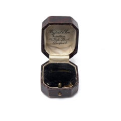 Antique Byford & Son Liverpool Leather Ring Box