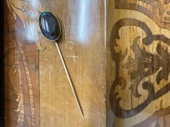 Antique c. 1900 CARTIER Henri Picq 18k Solid Gold & 4ct Boulder Opal Stick Pin