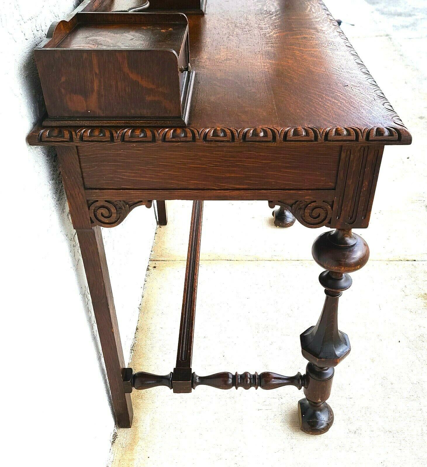 Antique c 1900 Writing Desk by Klingmans In Good Condition In Lake Worth, FL