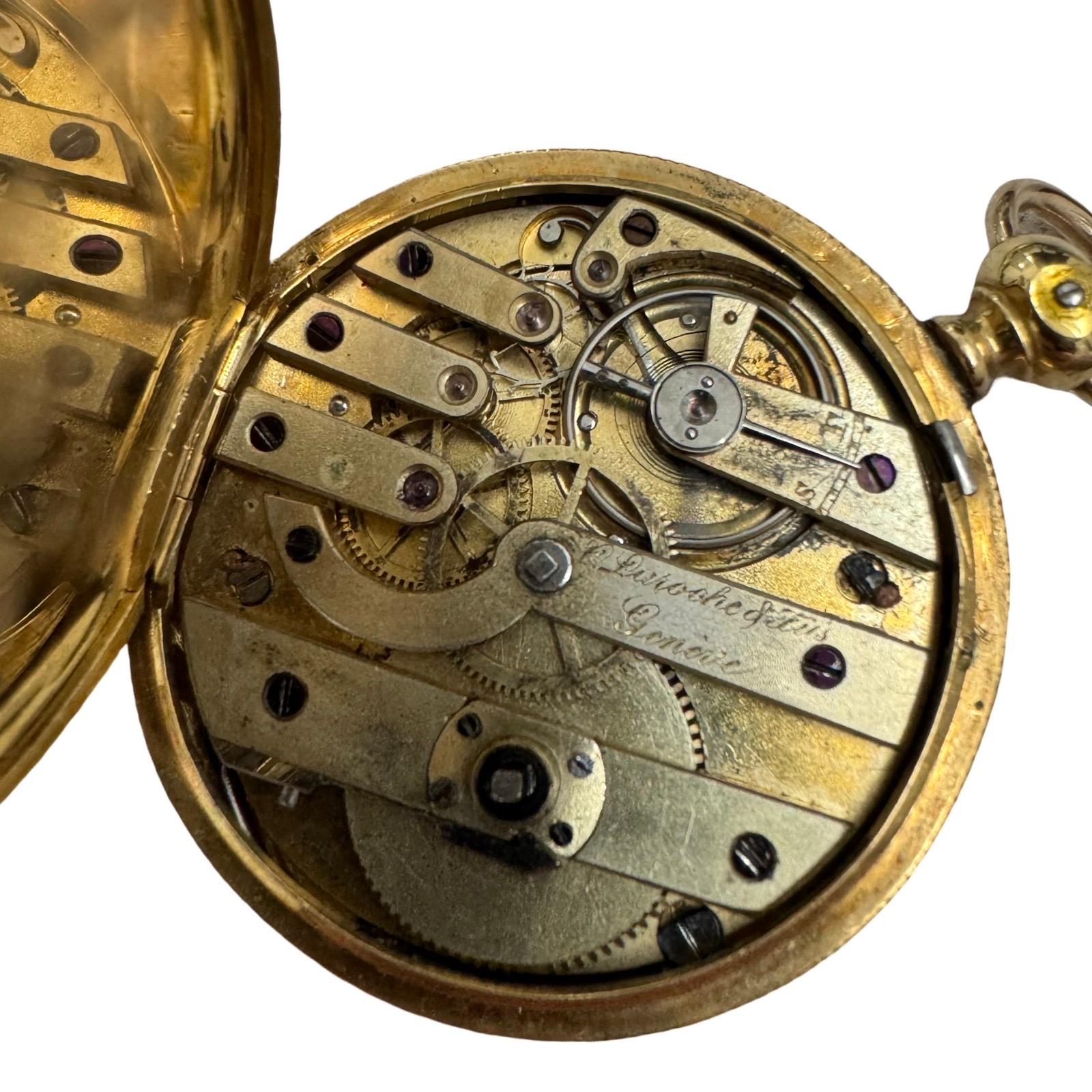 Montre ancienne C.C. & Fils Genève or 18K 43.9mm Swiss Lever Key-Wind Unisexe en vente