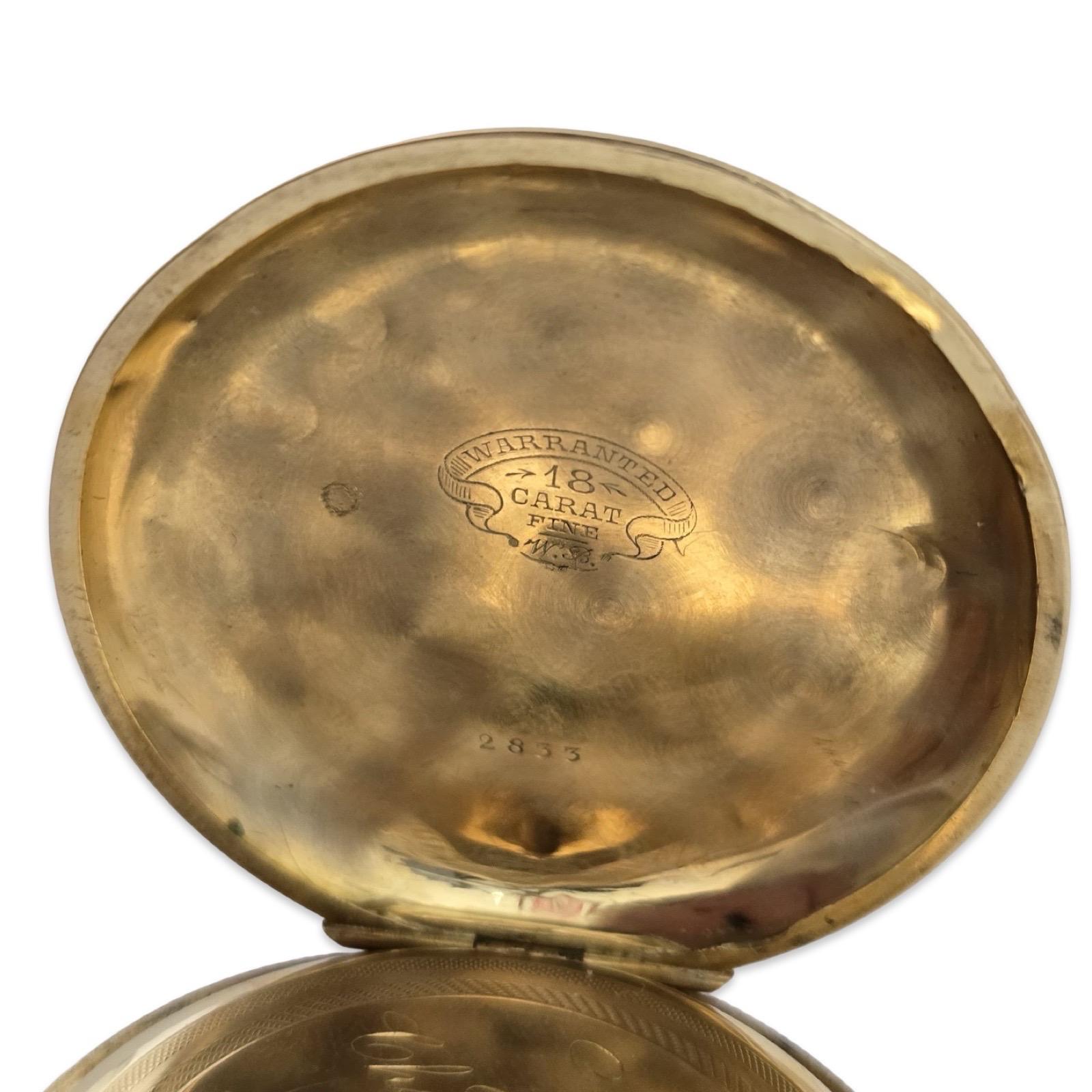 Montre ancienne C.C. & Fils Genève or 18K 43.9mm Swiss Lever Key-Wind en vente 4