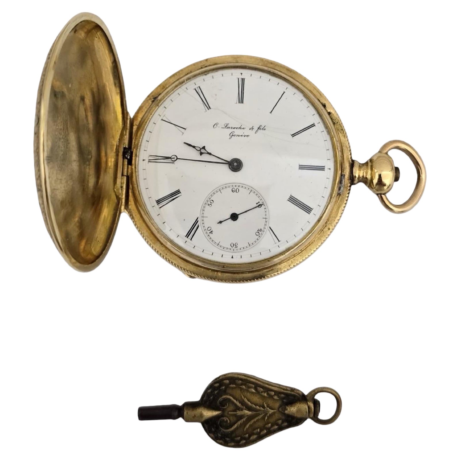 Montre ancienne C.C. 
Fils Genève or 18K 43.9mm Swiss Lever Key-Wind en vente