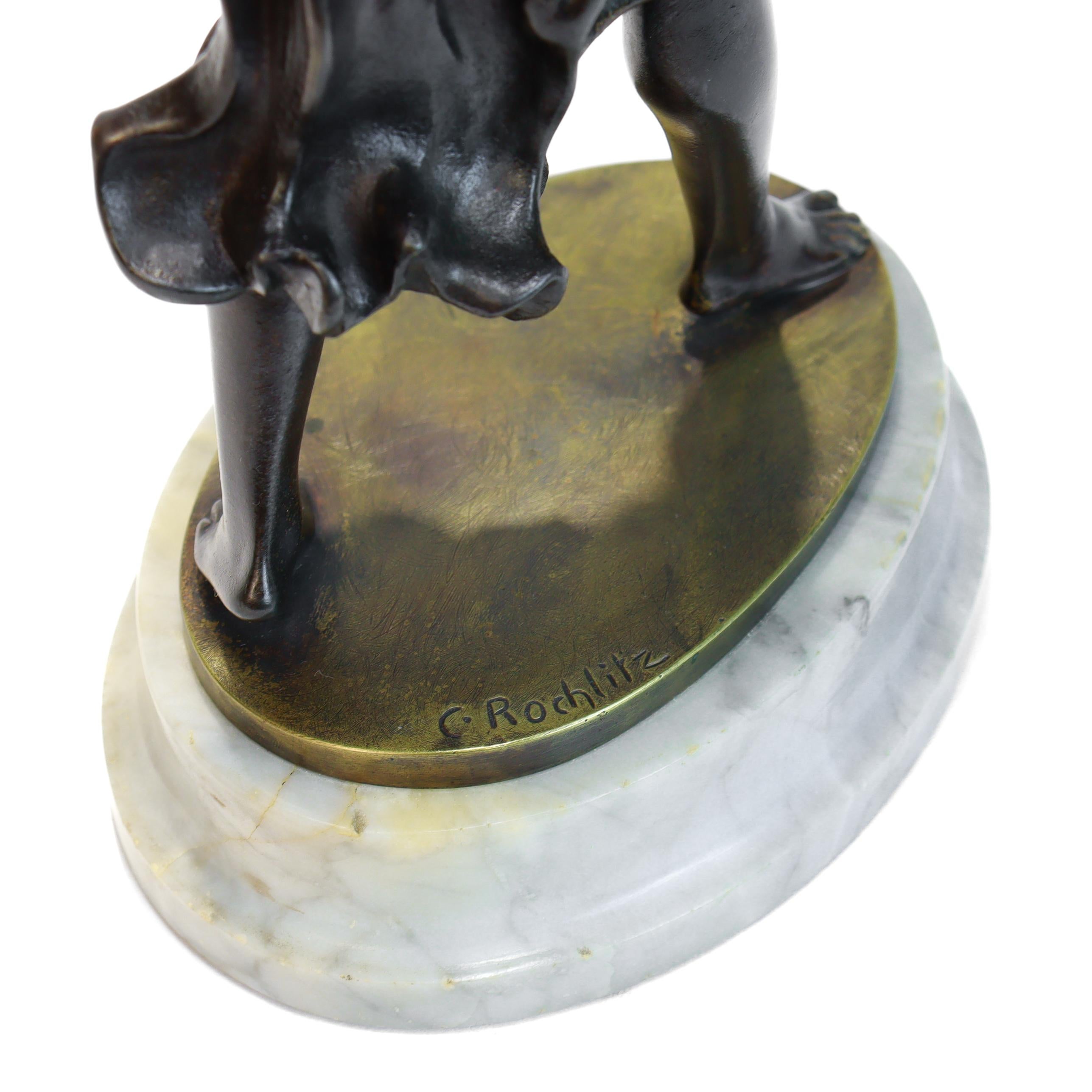 Antica scultura in bronzo di C. Rochlitz 