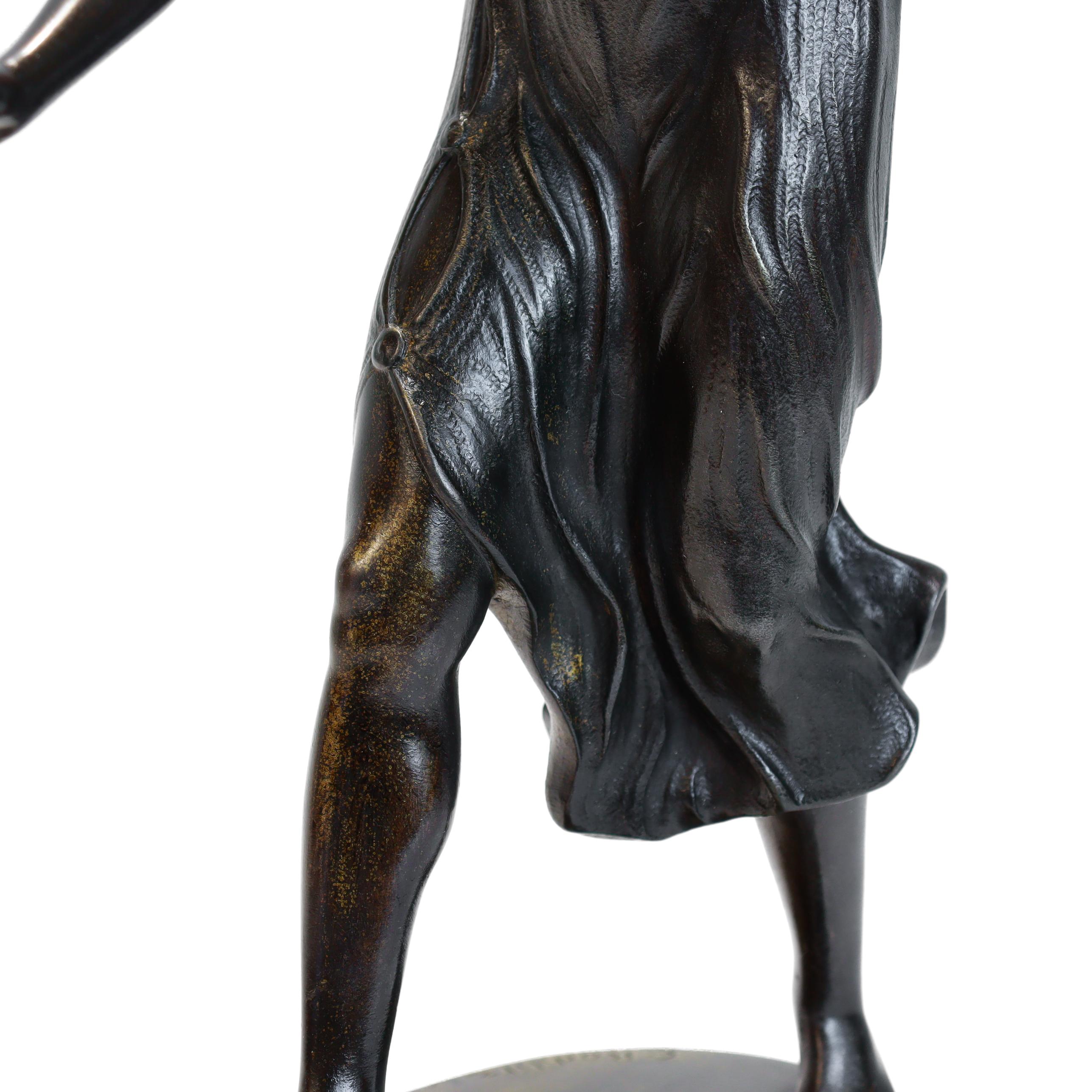 Antica scultura in bronzo di C. Rochlitz 