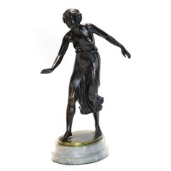 Antique C. Rochlitz "Tänzerin" (Dancer) Bronze Sculpture, circa 1920