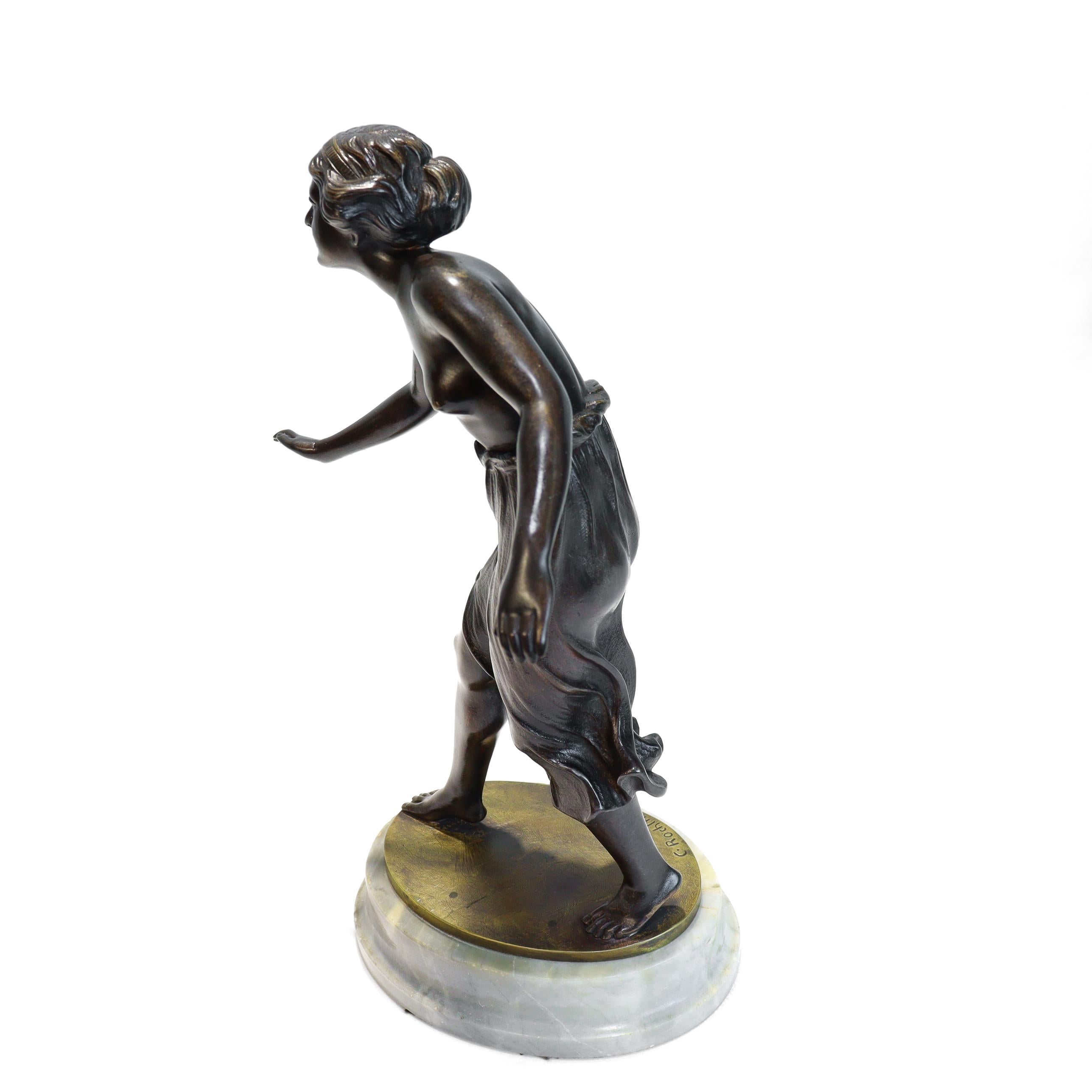 Tedesco Antica scultura in bronzo di C. Rochlitz 