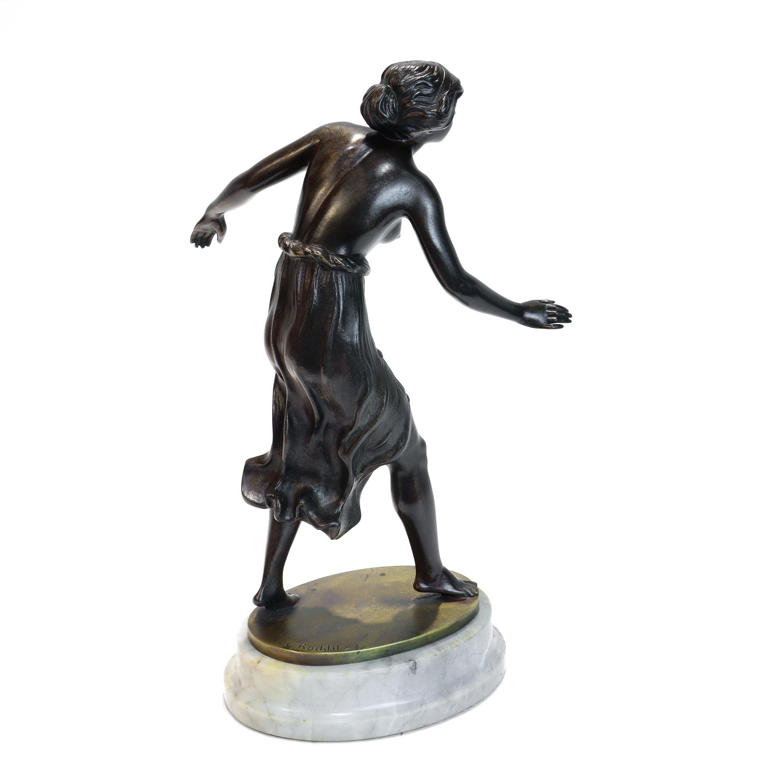 XX secolo Antica scultura in bronzo di C. Rochlitz 