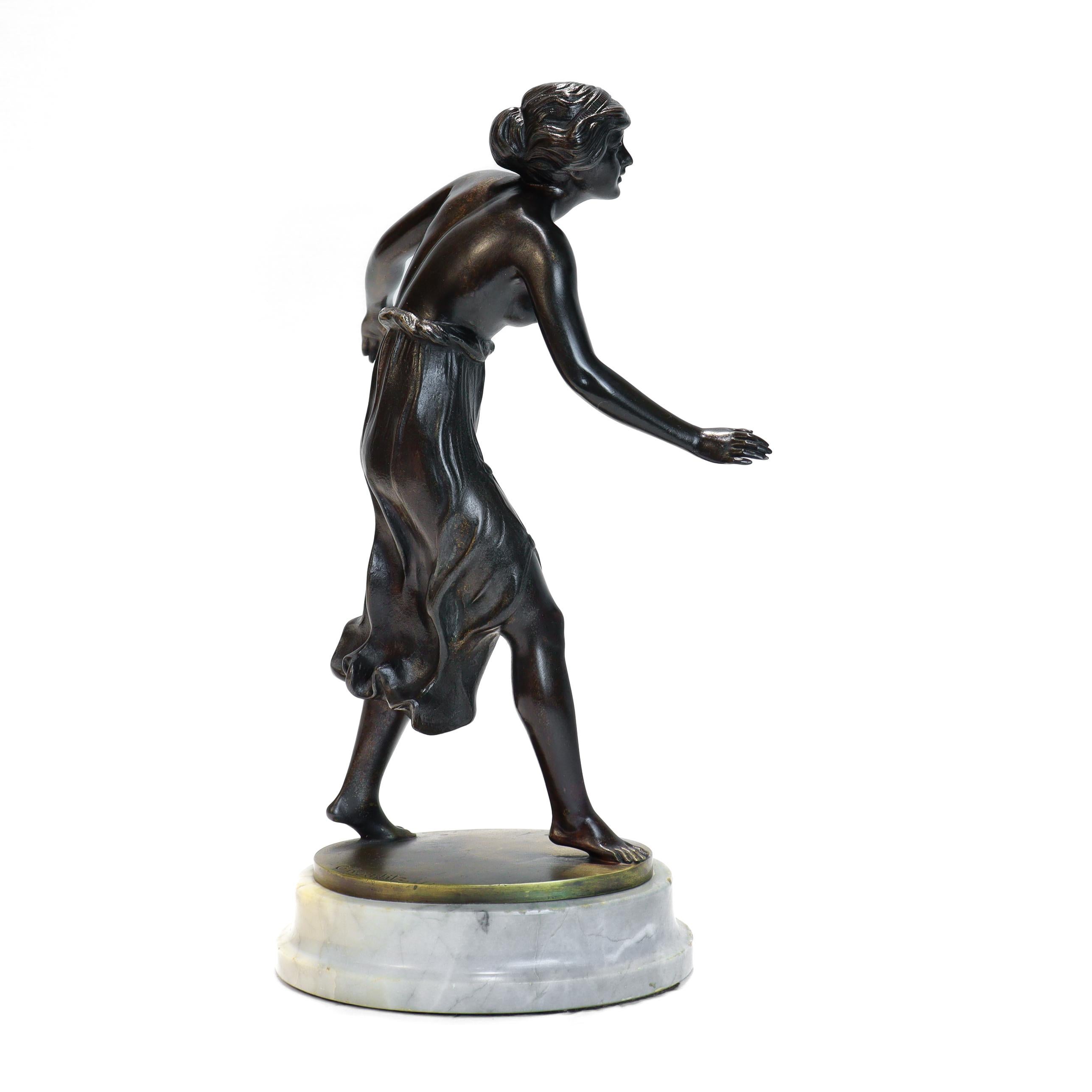 Bronzo Antica scultura in bronzo di C. Rochlitz 