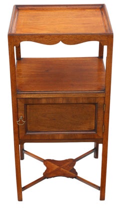 Antique c.1800 Georgian Mahogany Washstand / Bedside Table – Quality Nightstand