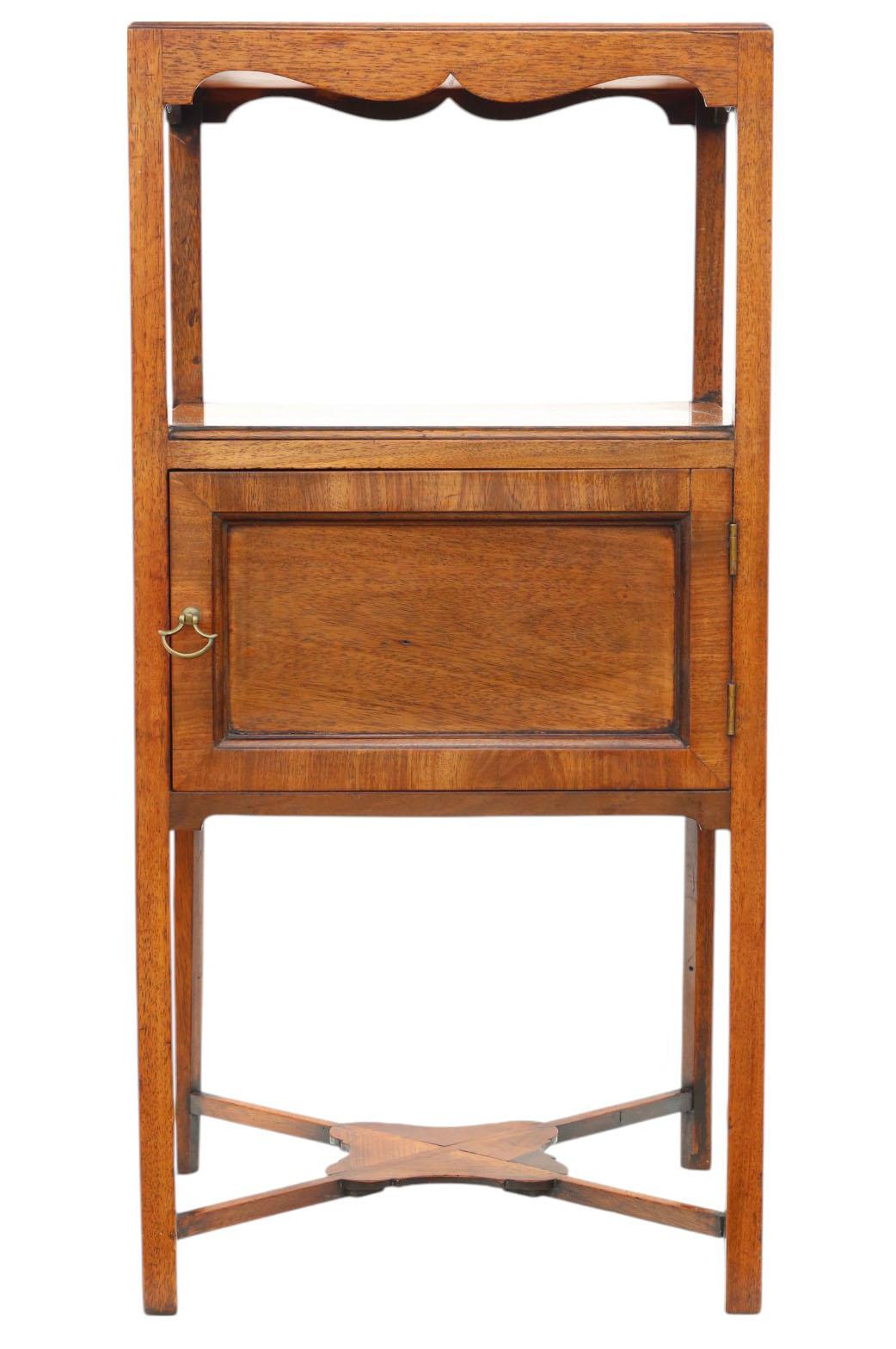 Antike c.1800 Georgian Mahagoni Waschtisch / Nachttisch - Qualität Nachttisch im Zustand „Gut“ im Angebot in Wisbech, Cambridgeshire