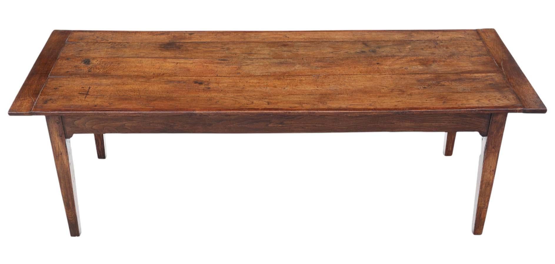 Chêne Antiquity c.1800 Oak Farmhouse Dining Table de cuisine de qualité avec tiroirs en vente