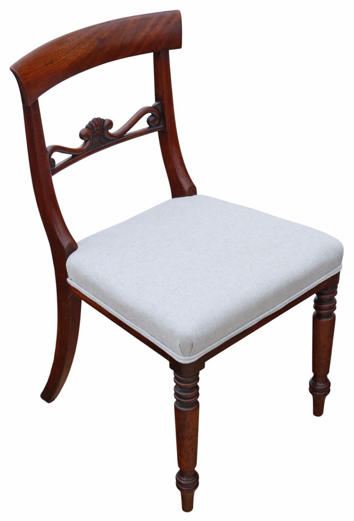 Antique c.1825 Fine Quality Set of 8 Mahogany Dining Chairs (6+2) – 19th Century (Englisch) im Angebot