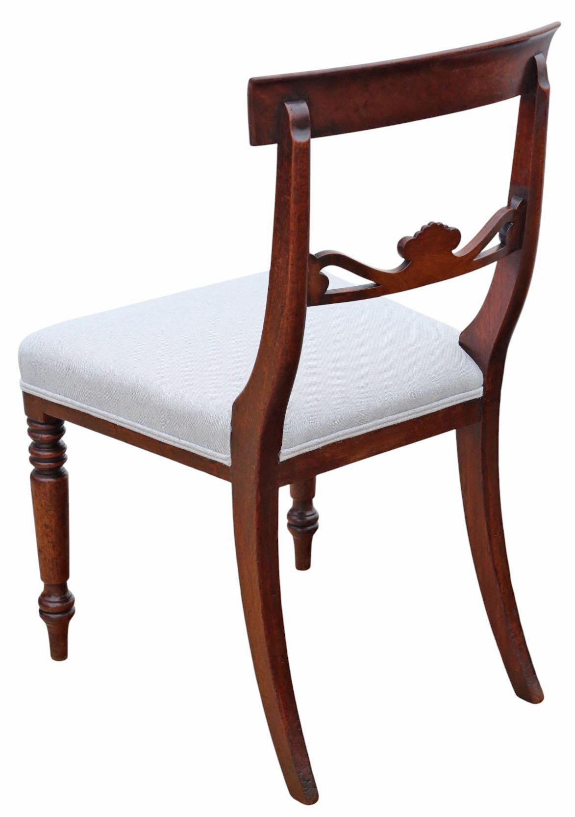 Antique c.1825 Fine Quality Set of 8 Mahogany Dining Chairs (6+2) – 19th Century im Zustand „Gut“ im Angebot in Wisbech, Cambridgeshire