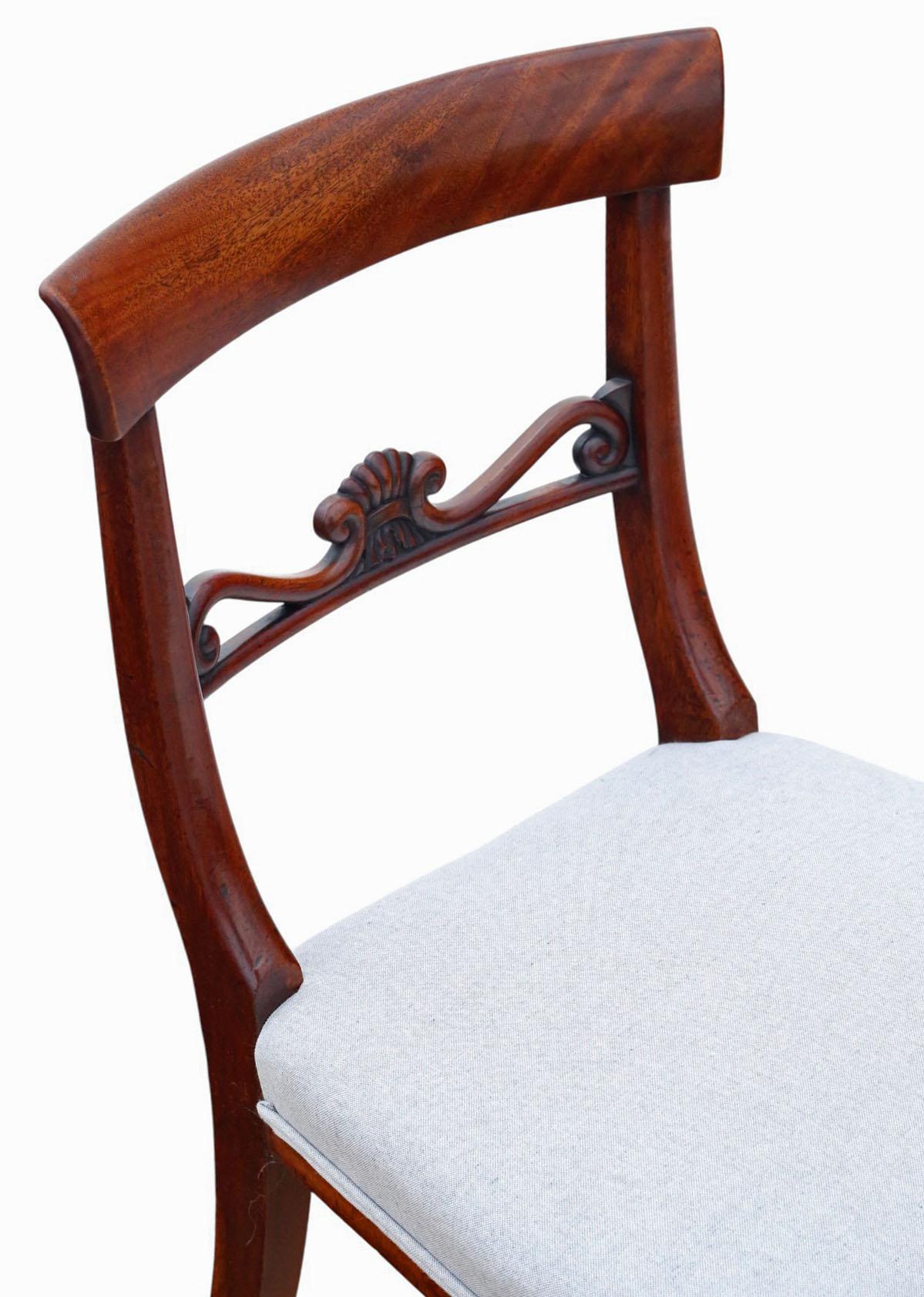 Antique c.1825 Fine Quality Set of 8 Mahogany Dining Chairs (6+2) – 19th Century (19. Jahrhundert) im Angebot