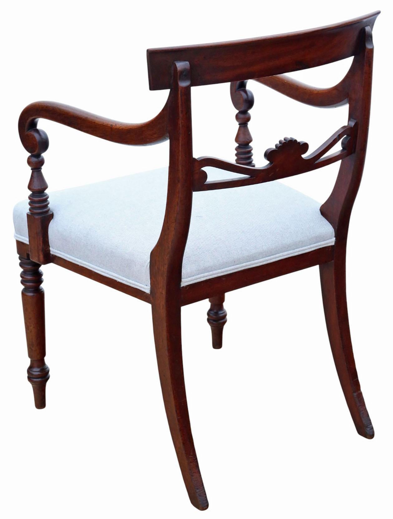 Antique c.1825 Fine Quality Set of 8 Mahogany Dining Chairs (6+2) – 19th Century im Angebot 1