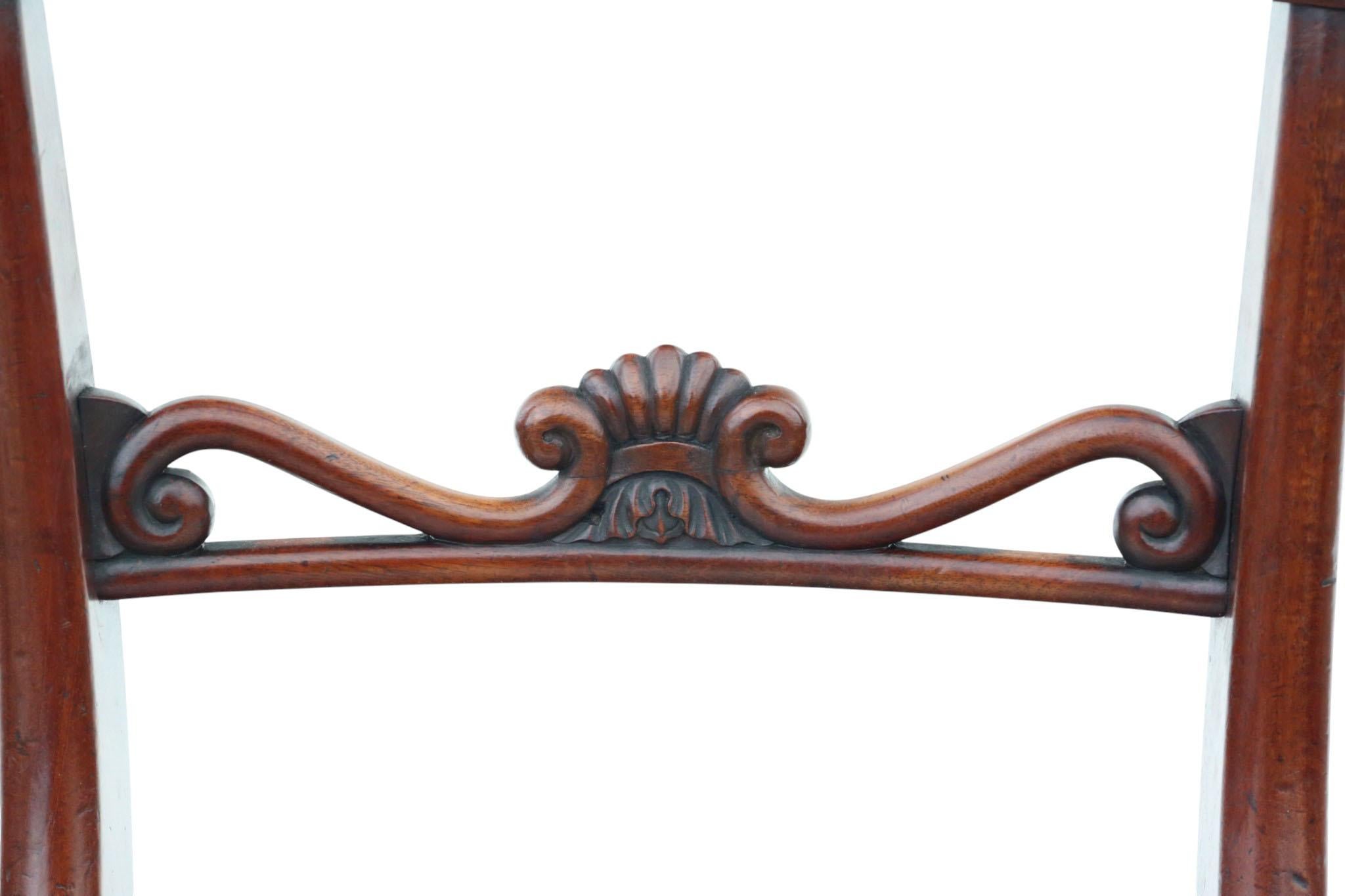 Antique c.1825 Fine Quality Set of 8 Mahogany Dining Chairs (6+2) – 19th Century im Angebot 3