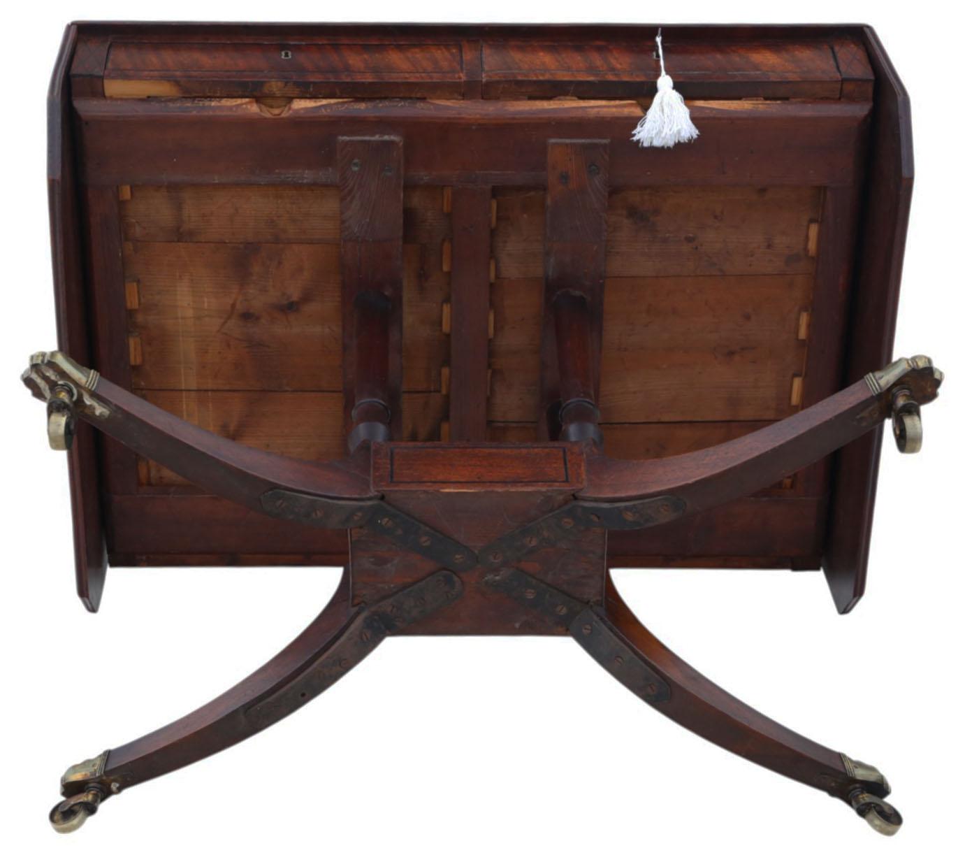 Antiguo c.1825 Regencia Mesa de Comedor Sofá de Caoba con Pedestal Calidad Siglo XIX en venta 5