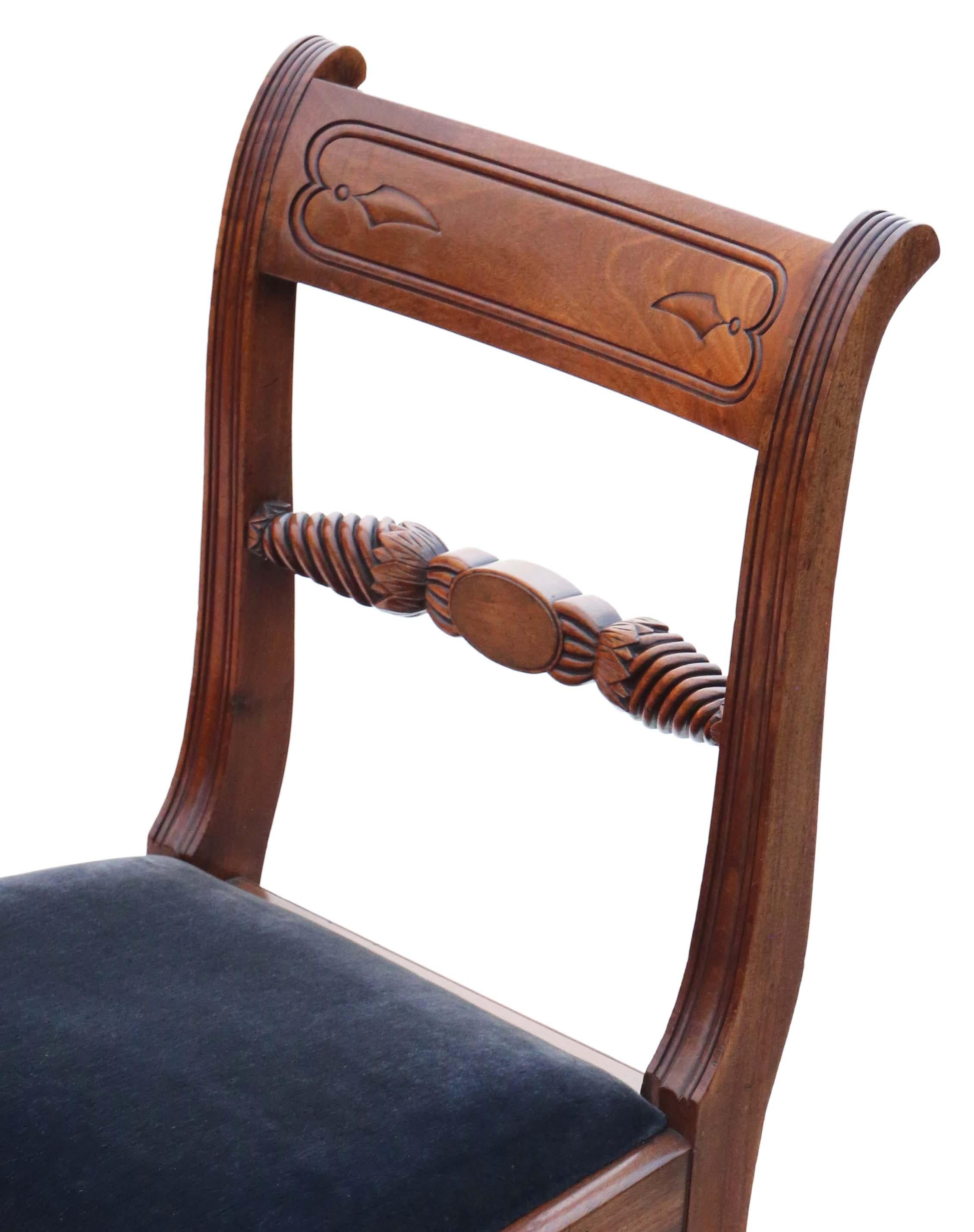 Antike Regency-Mahagoni-Esszimmerstühle aus C1830 - 8er-Set (6 Plus 2), feine Qualität im Angebot 3