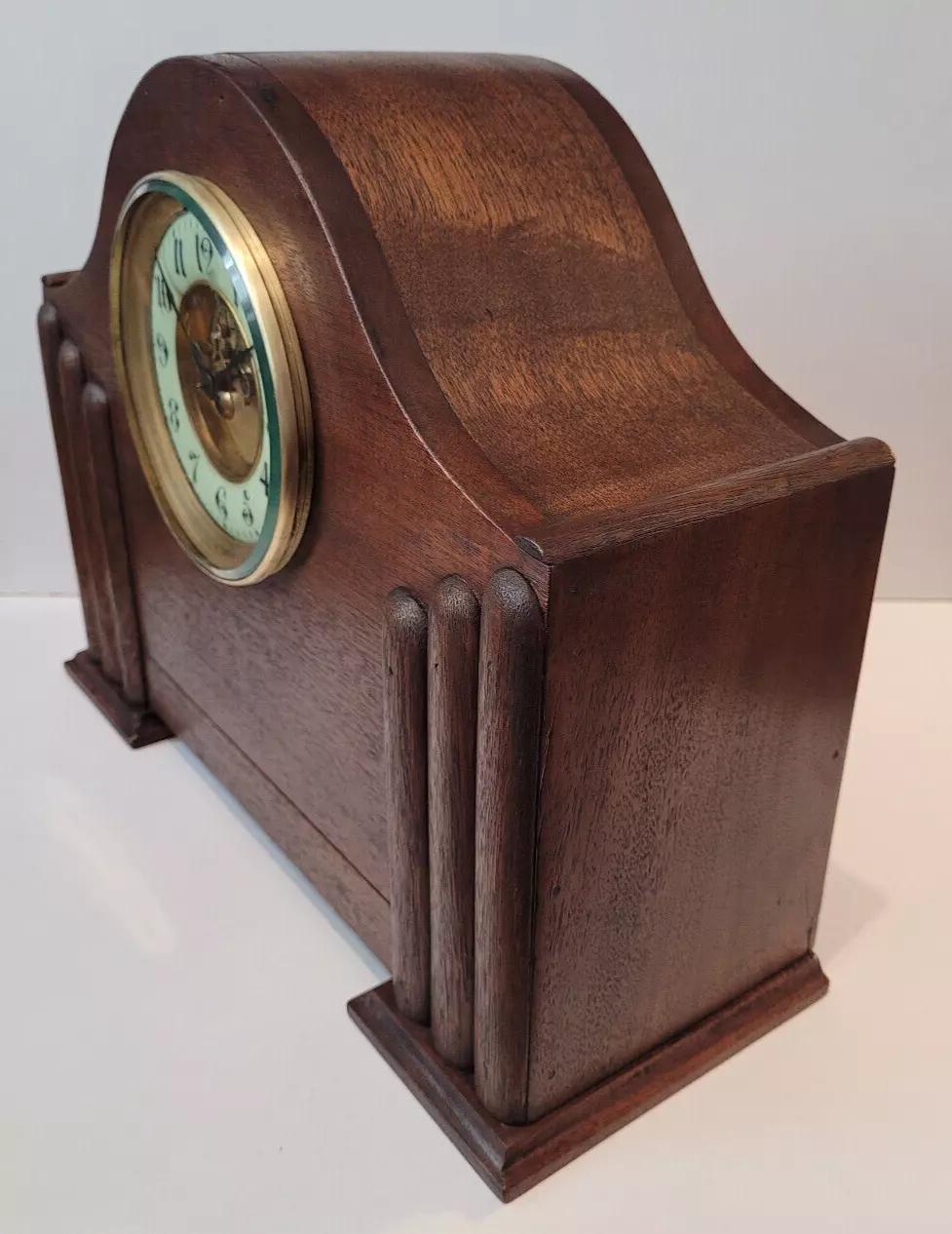 Antique c1860’s French “Japy Frères” Chiming Clock with Visible Brocot Movement In Good Condition For Sale In Sutton-In-Ashfield, GB