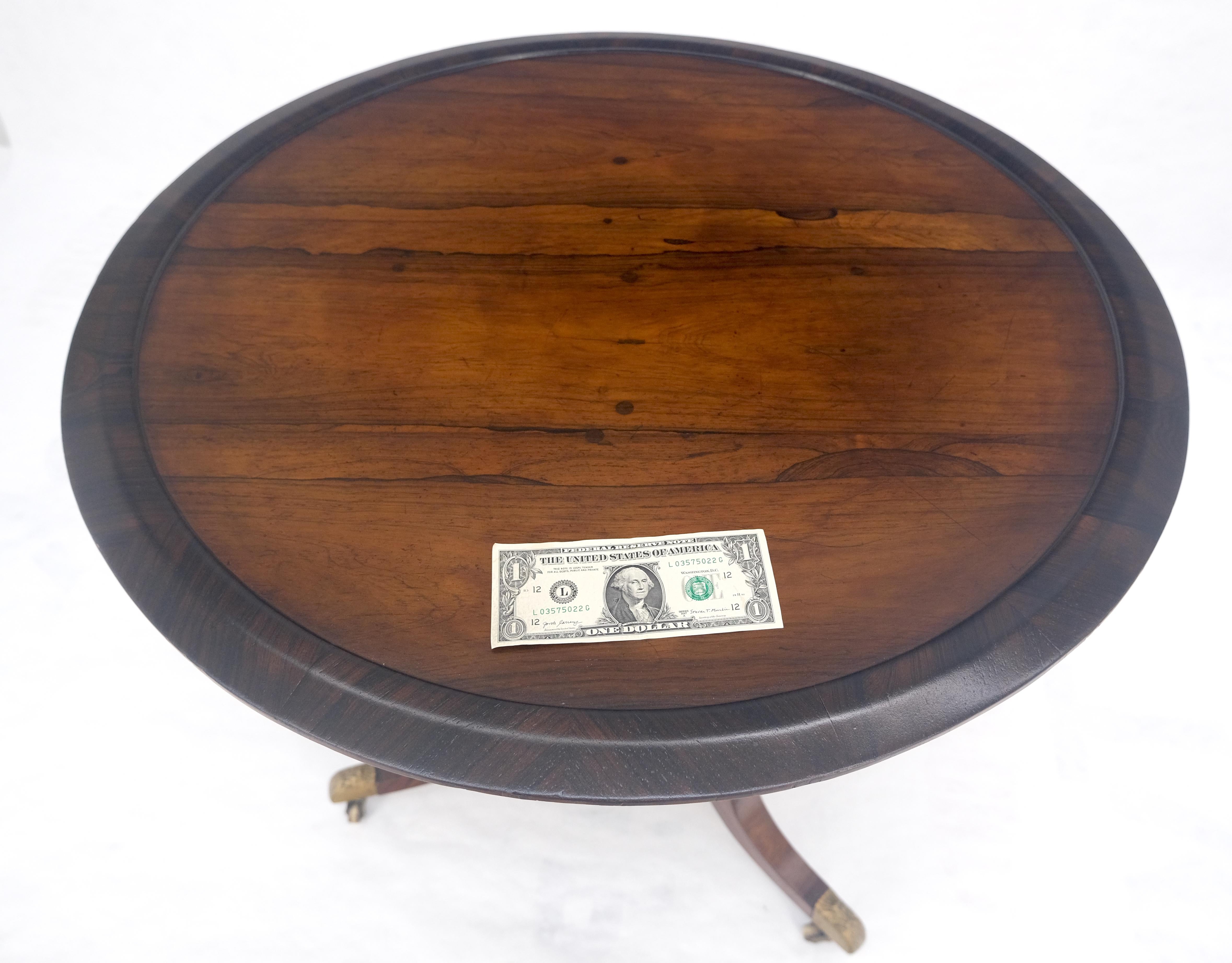 Ancien c1880s Round Tripod Base Rosewood Lamp Side Table Stand MINT ! en vente 4