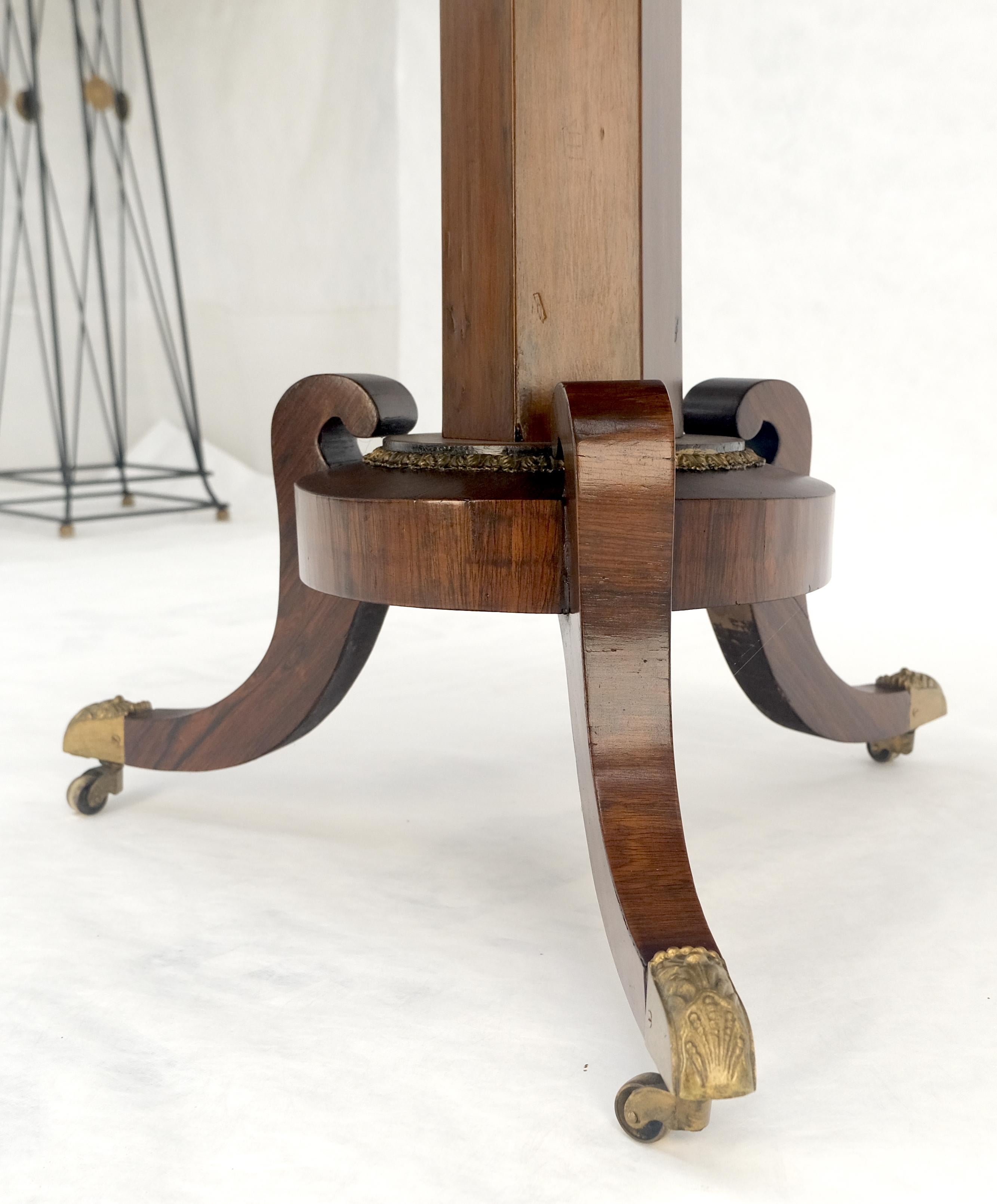 Ancien c1880s Round Tripod Base Rosewood Lamp Side Table Stand MINT ! en vente 5