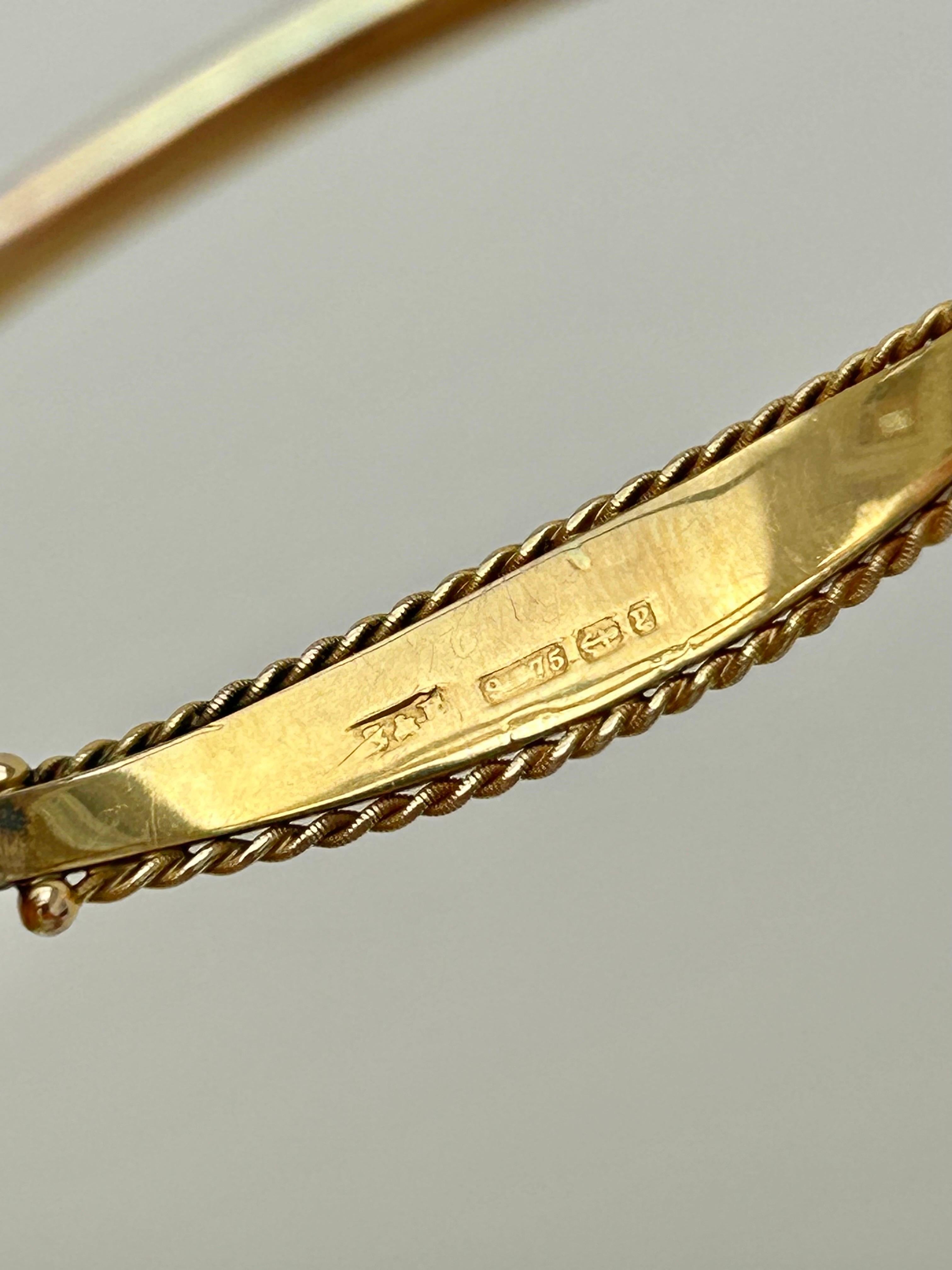Bracelet ancien en or jaune 9ct, saphir et perles, datant de 1898  Unisexe en vente