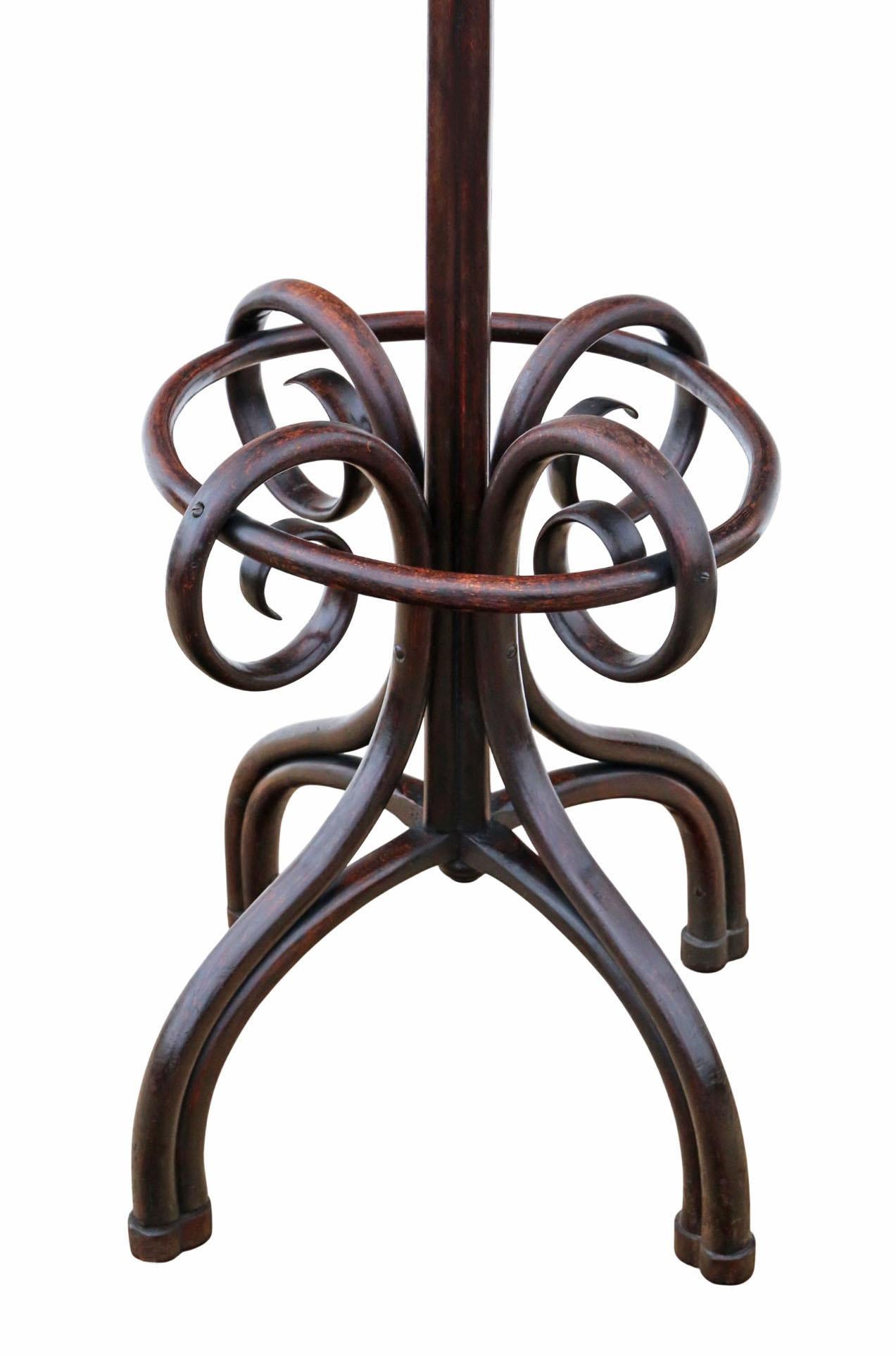 Victorien A.I.C. Hall ancien en bois courbé pour chapeaux, manteaux, bâtons et parapluies en vente