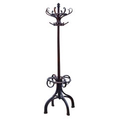 Antico stand da sala in legno di bentwood del 1900 per cappelli, coates, bastoni e ombrelli