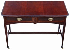 Antique c.1900 Fine Quality Inlaid Mahogany Writing Desk / Dressing Table