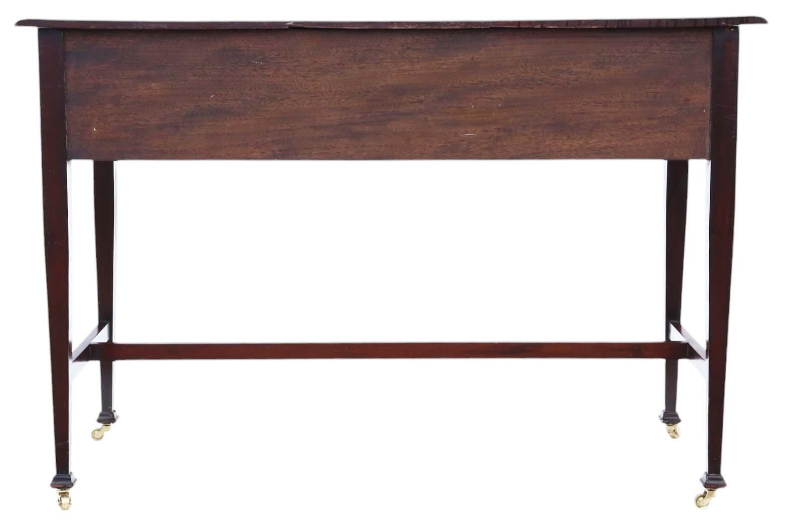 Antike c.1900 Feine Qualität Intarsien Mahagoni-Schreibtisch / Frisiertisch im Angebot 2