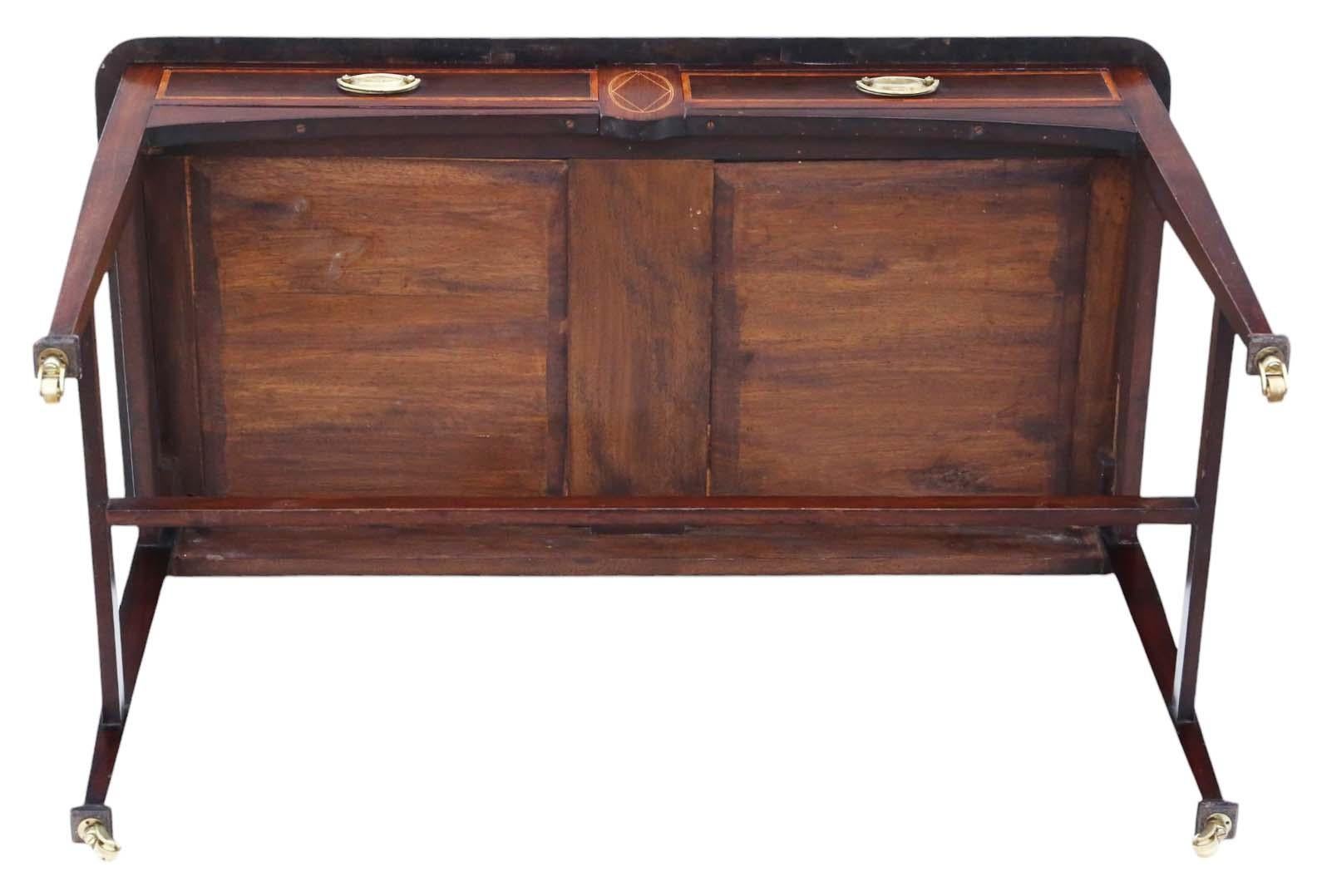 Antike c.1900 Feine Qualität Intarsien Mahagoni-Schreibtisch / Frisiertisch im Angebot 3