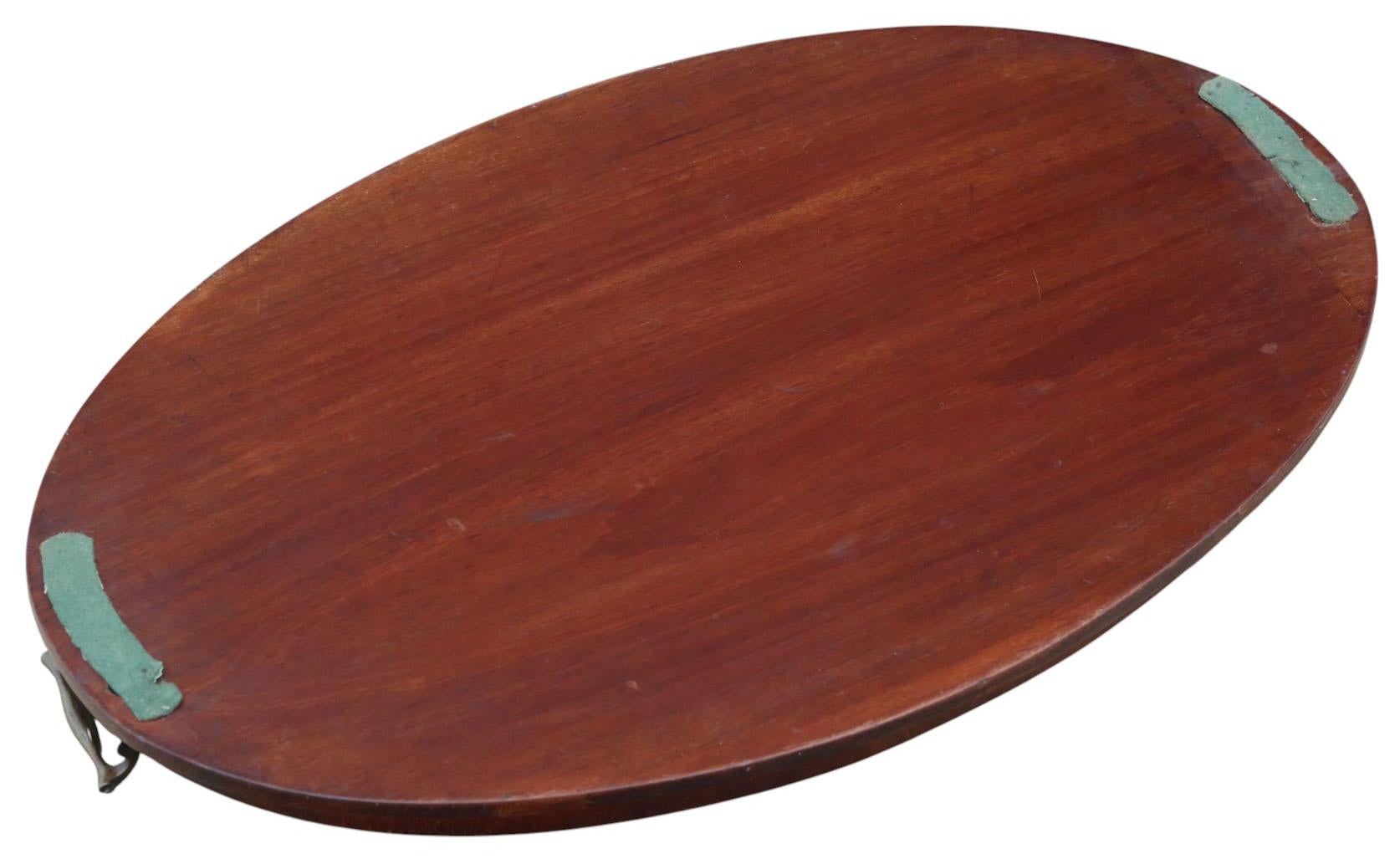 Bois Antique c.1900 Inlaid Mahogany Serving Tray – Fine Quality en vente