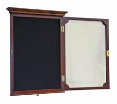 Antique c.1900 Inlaid Mahogany Wall Collectors Cabinet – Fine Quality Cabinet