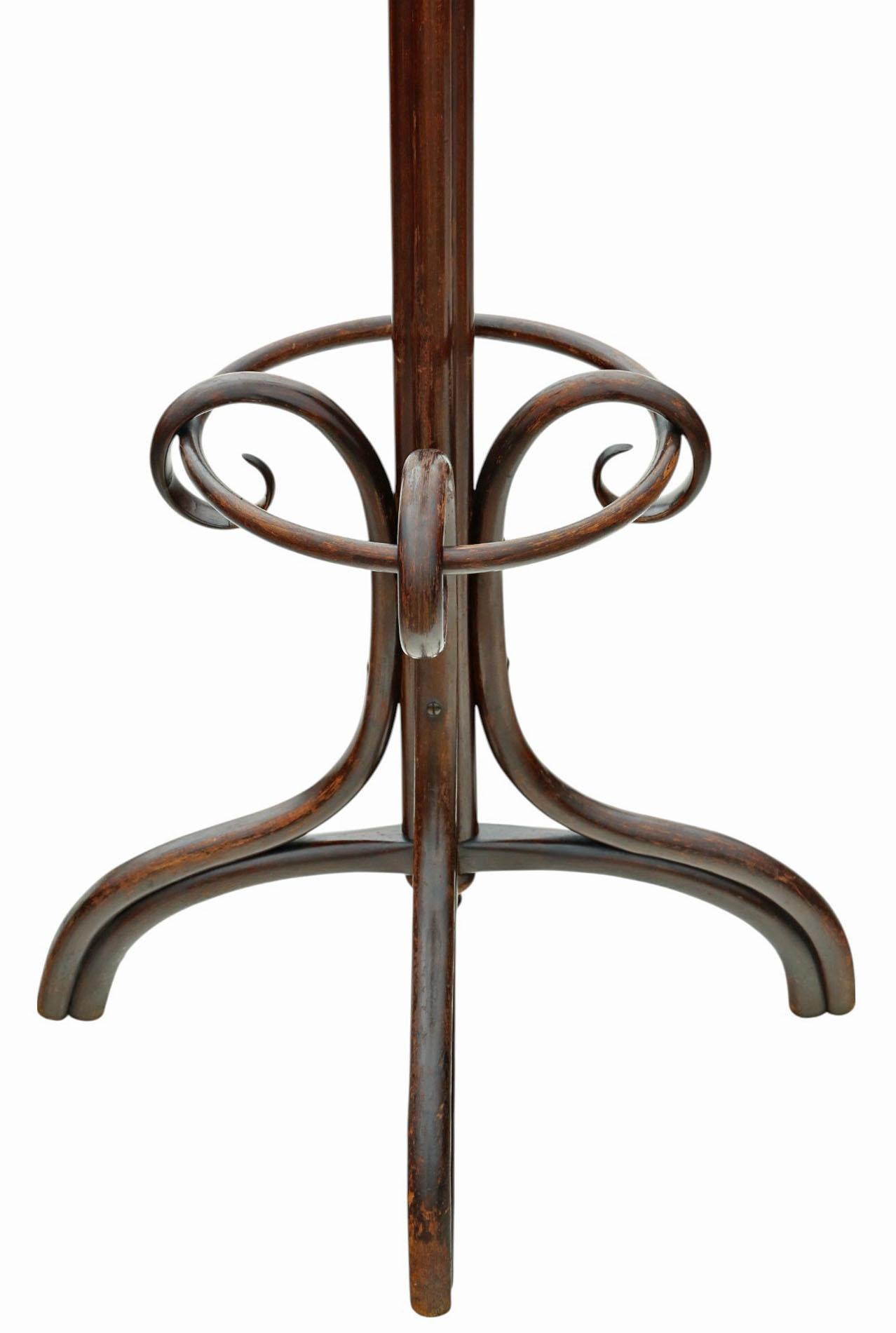 Antike c.1900 Große Bentwood Mantel & Hut Stand - Qualität A. Hall Rack im Zustand „Gut“ im Angebot in Wisbech, Cambridgeshire