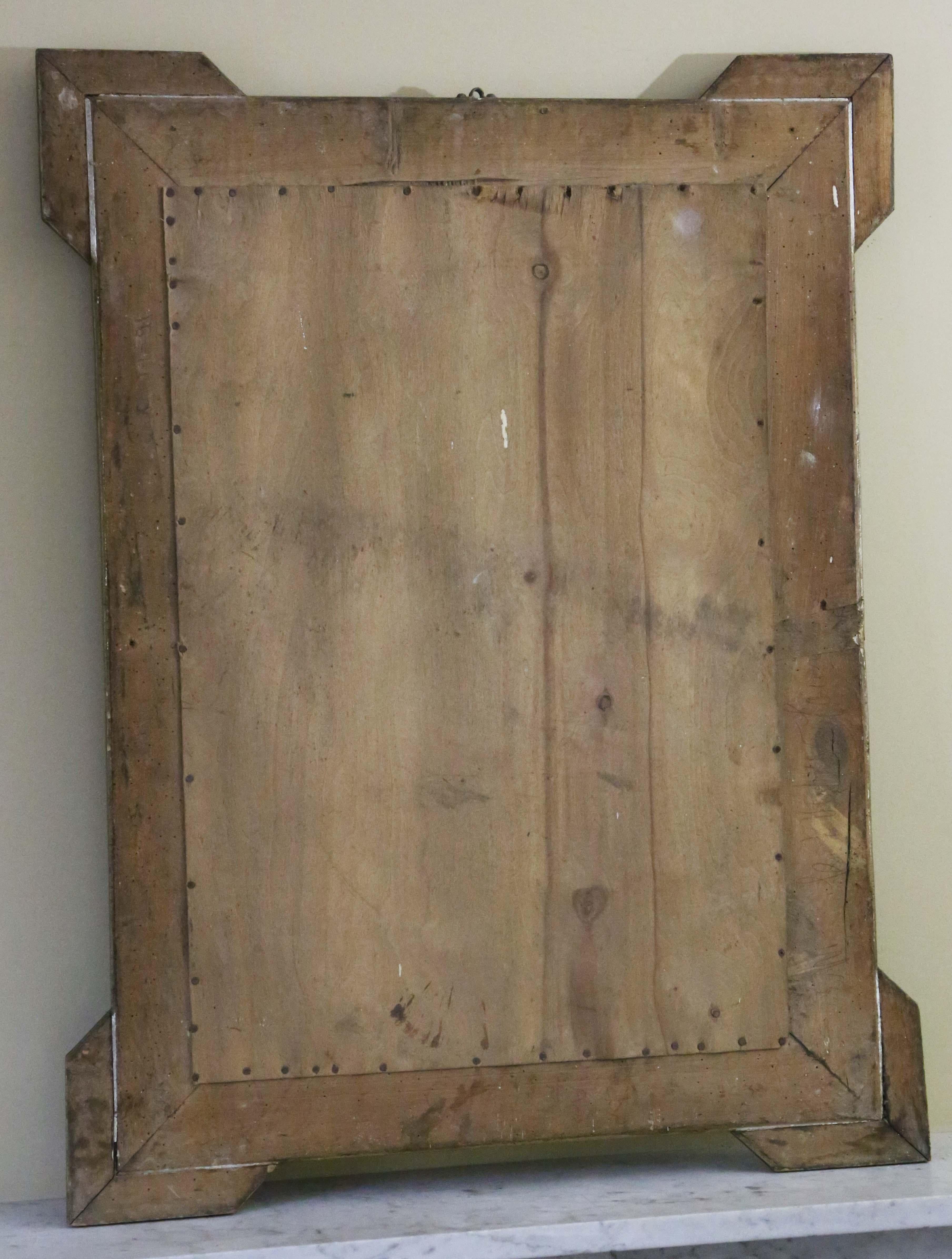 Antique C1900 large fine quality gilt overmantle wall mirror For Sale 2