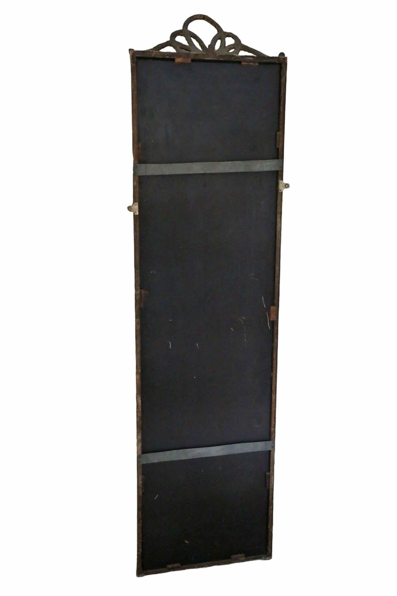 Antique Mirror del C1900, grande specchio da parete a tutta altezza dorato - Qualità in vendita 2
