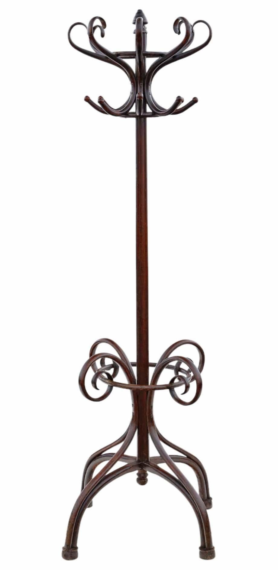 Victorian Antique C1900 large quality bentwood hall, coat or hat stand For Sale