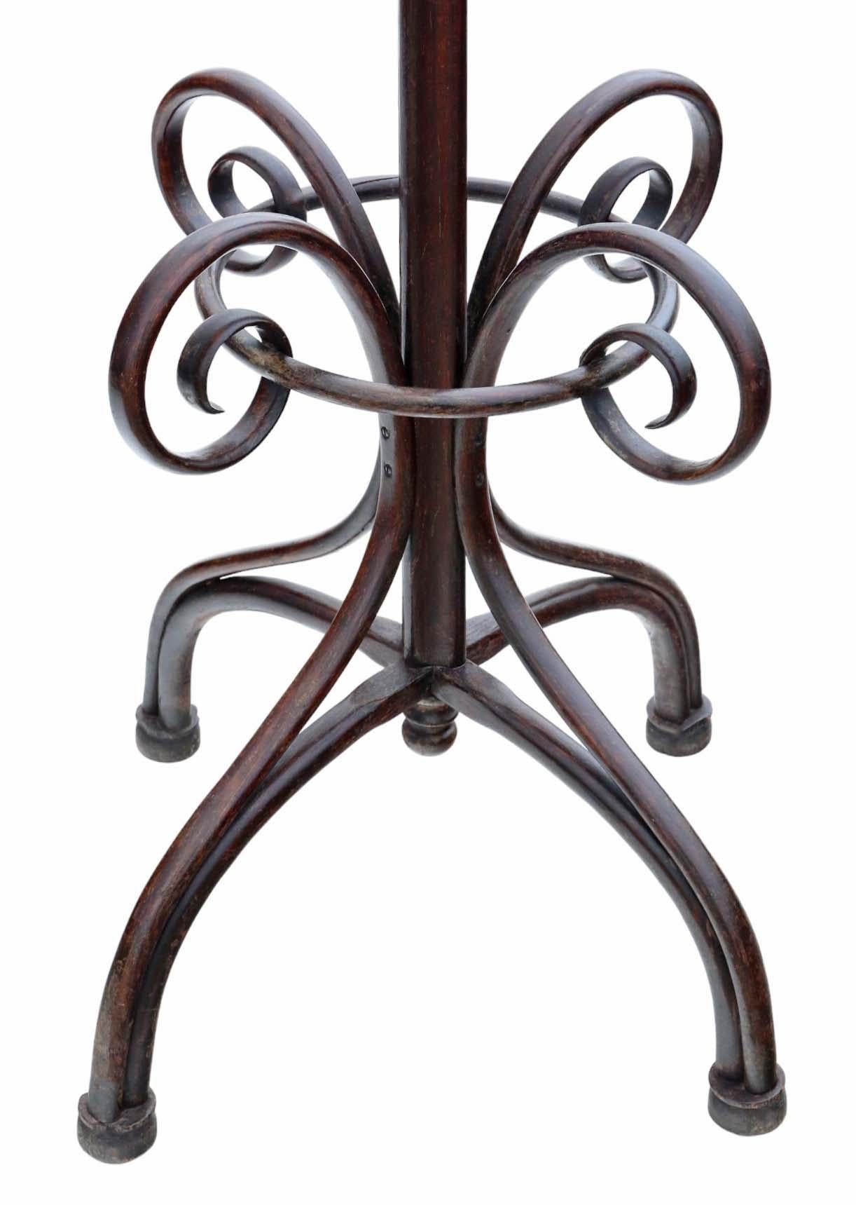 Antique C1900 large quality bentwood hall, coat or hat stand In Good Condition For Sale In Wisbech, Cambridgeshire