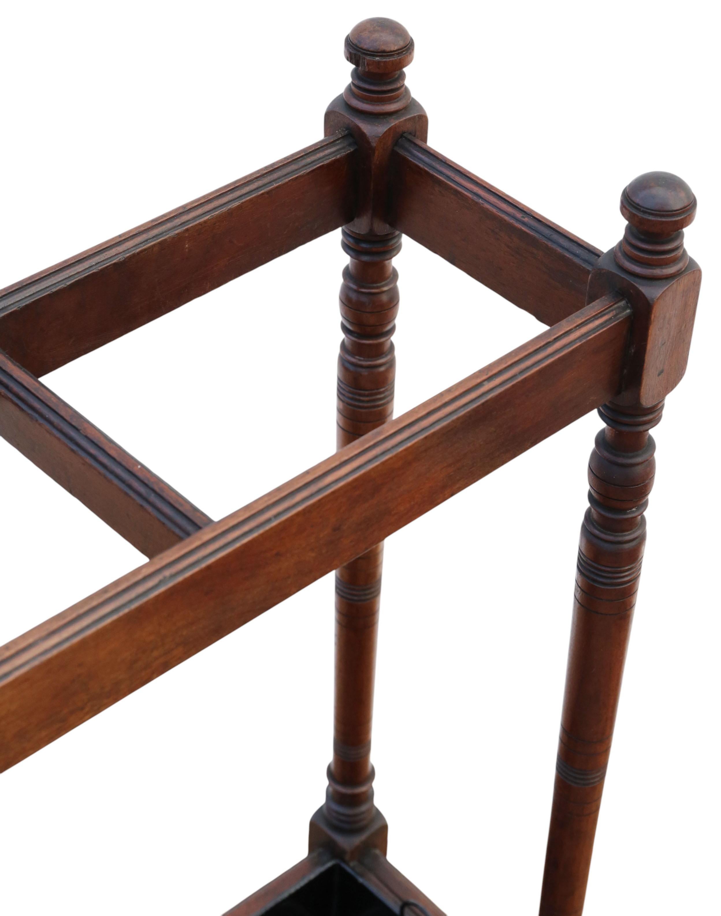 The A.I.C C. Antique c.1900 Mahogany Stick and Umbrella Stand - Fine Quality Country House Bon état - En vente à Wisbech, Cambridgeshire