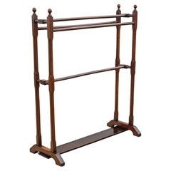 Antique c.1900 Mahogany Towel Rail Stand – Fine Quality