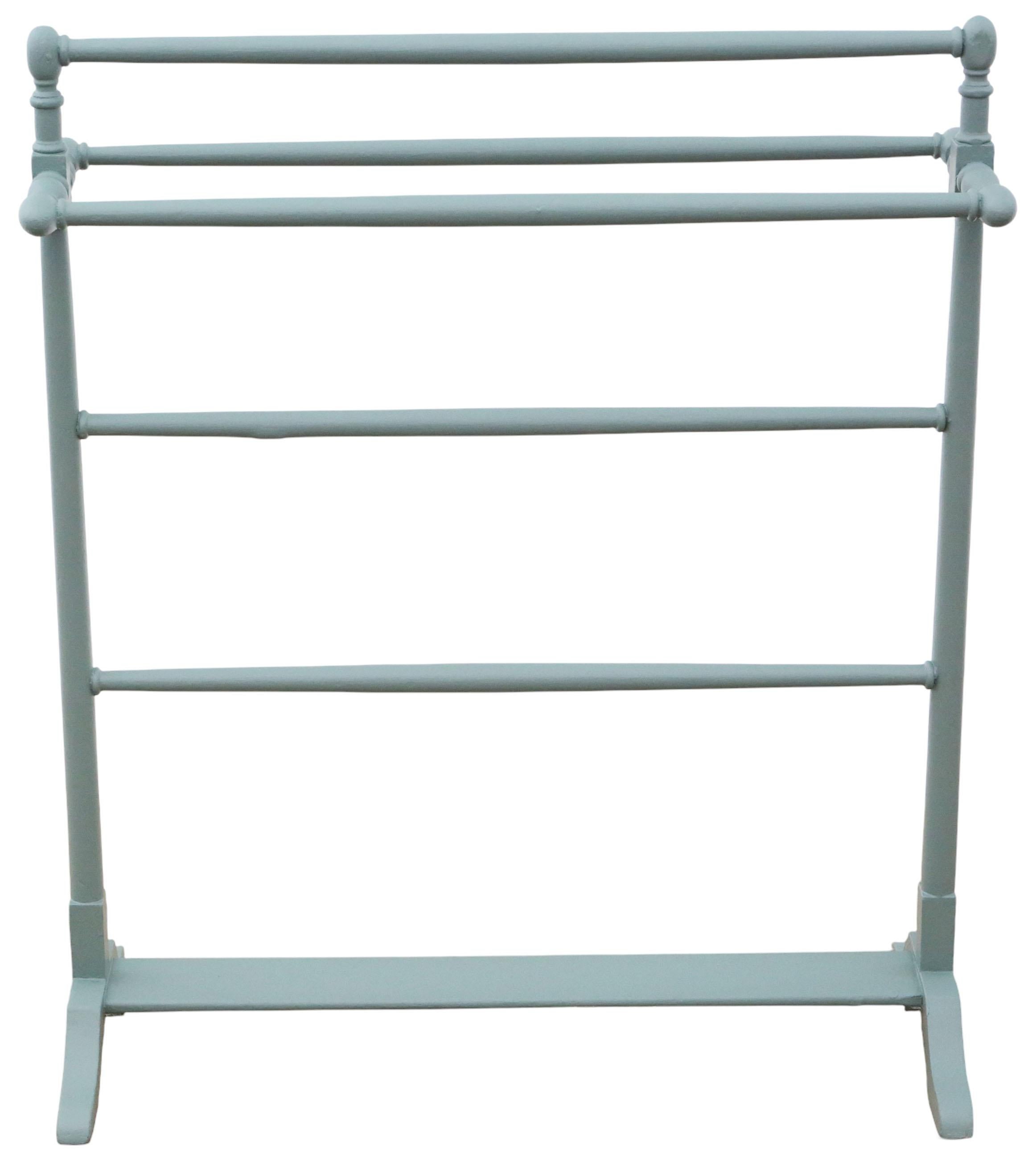 Victorien Porte-serviettes ancien en Beeche peint A.I.C C. avec 5 tringles - Belle qualité en vente