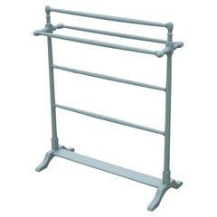 Antique c.1900 Painted Beech Towel Stand with 5 Rails – Fine Quality