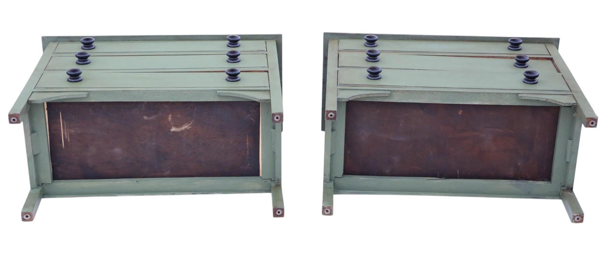 Antiguo c.1900 Pareja de Cómodas Pintadas del Renacimiento Georgiano - Fina Calidad en venta 1